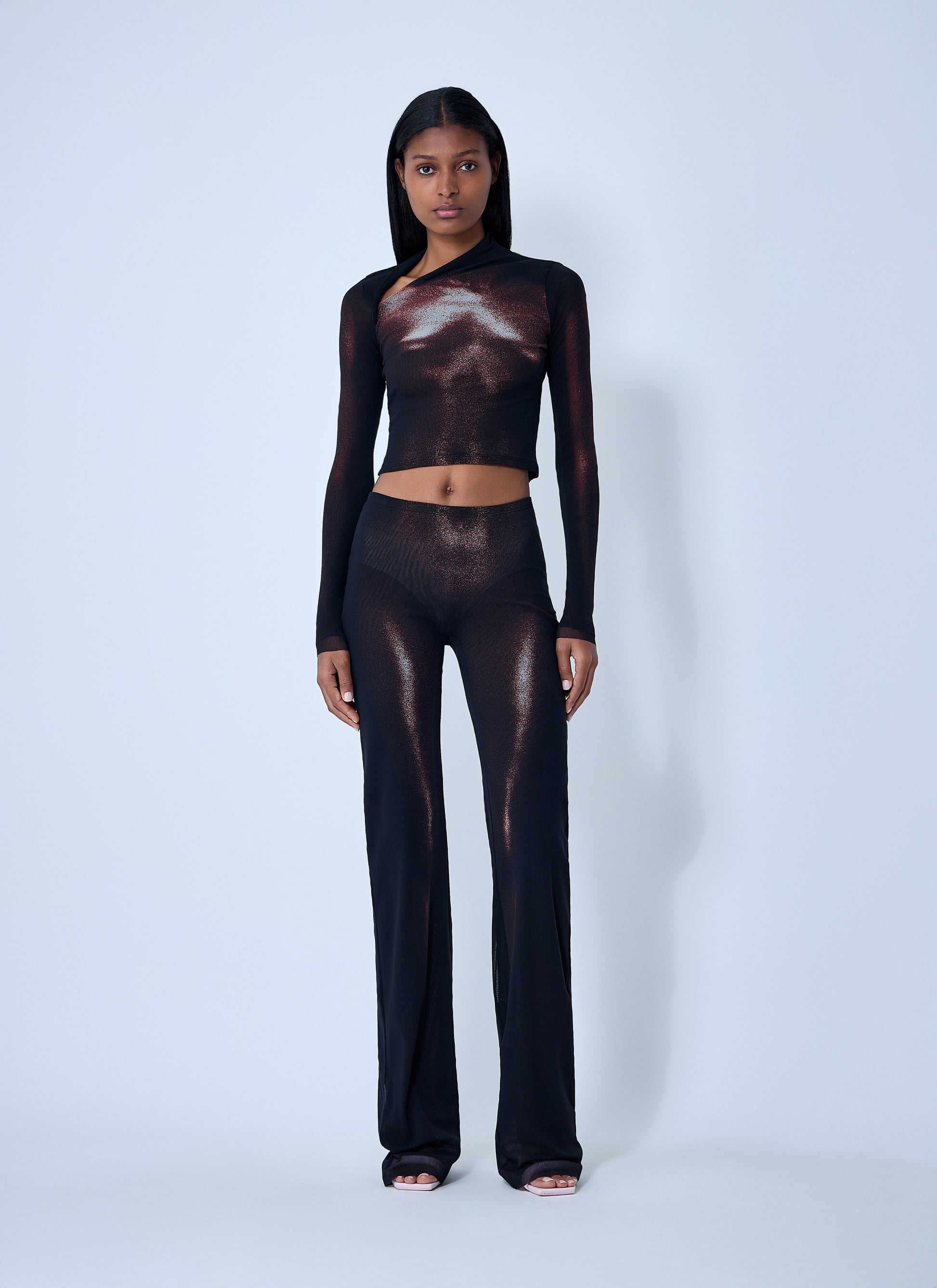 Jean Paul Gaultier Women Wood Mesh Top JEAN PAUL GAULTIER