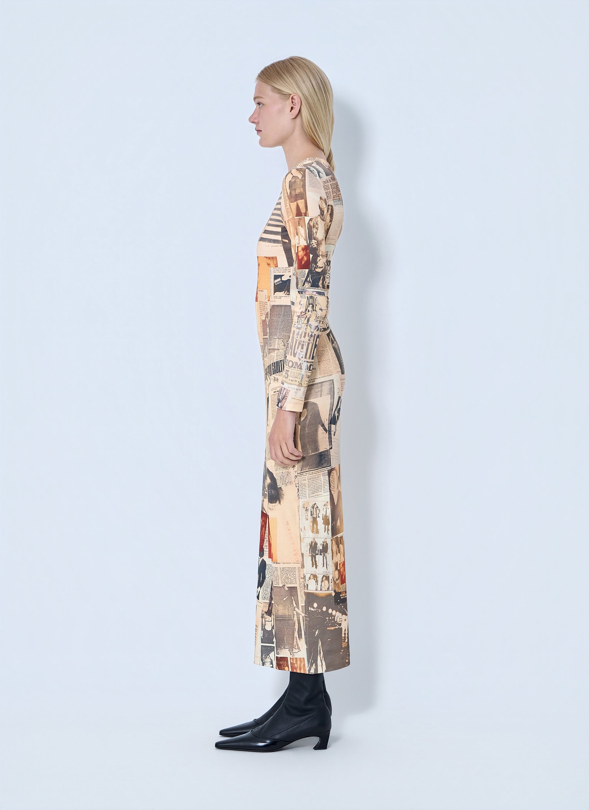Jean Paul Gaultier Women Journal Printed Long Dress JEAN PAUL GAULTIER