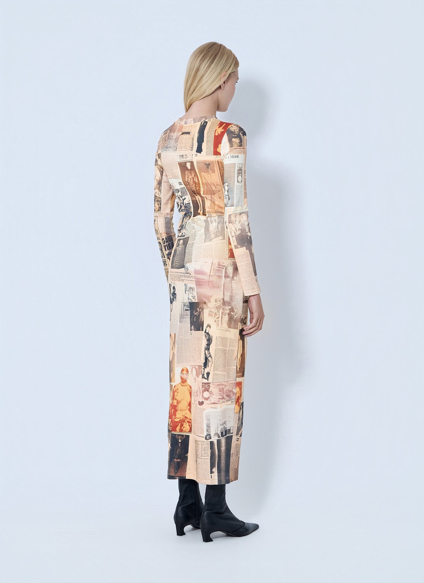 Jean Paul Gaultier Women Journal Printed Long Dress JEAN PAUL GAULTIER