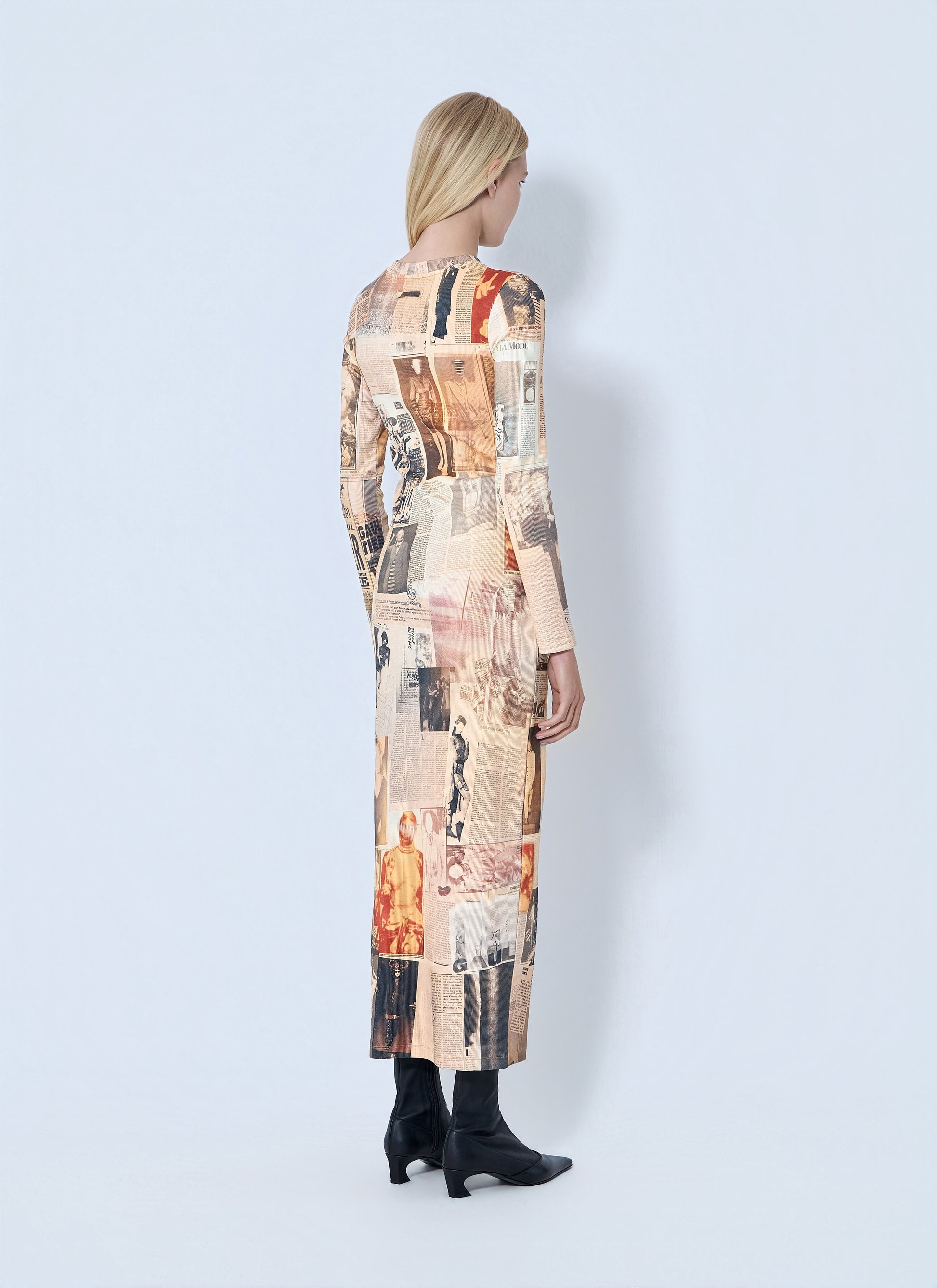 Jean Paul Gaultier Women Journal Printed Long Dress JEAN PAUL GAULTIER