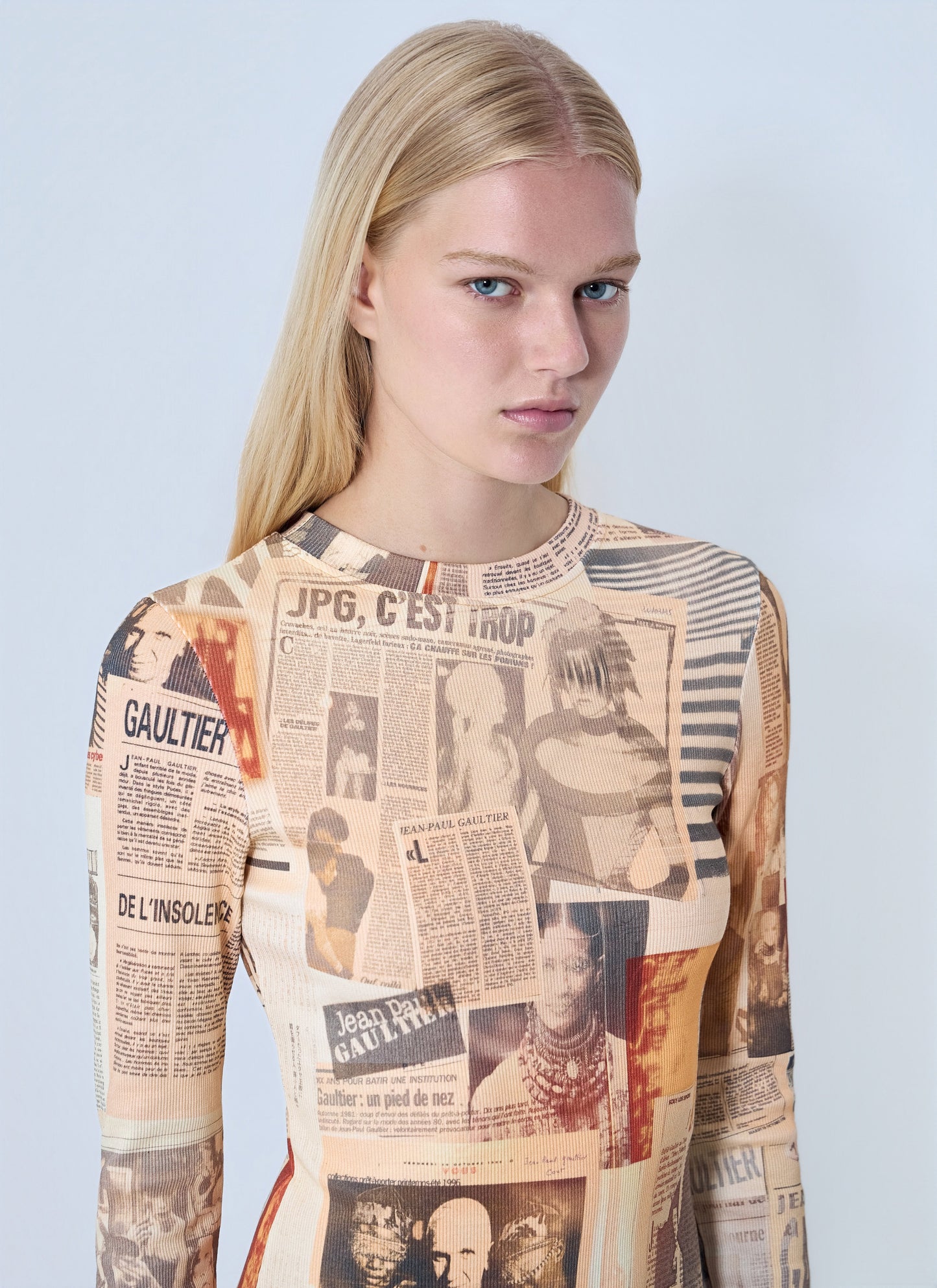 Jean Paul Gaultier Women Journal Printed Long Dress JEAN PAUL GAULTIER