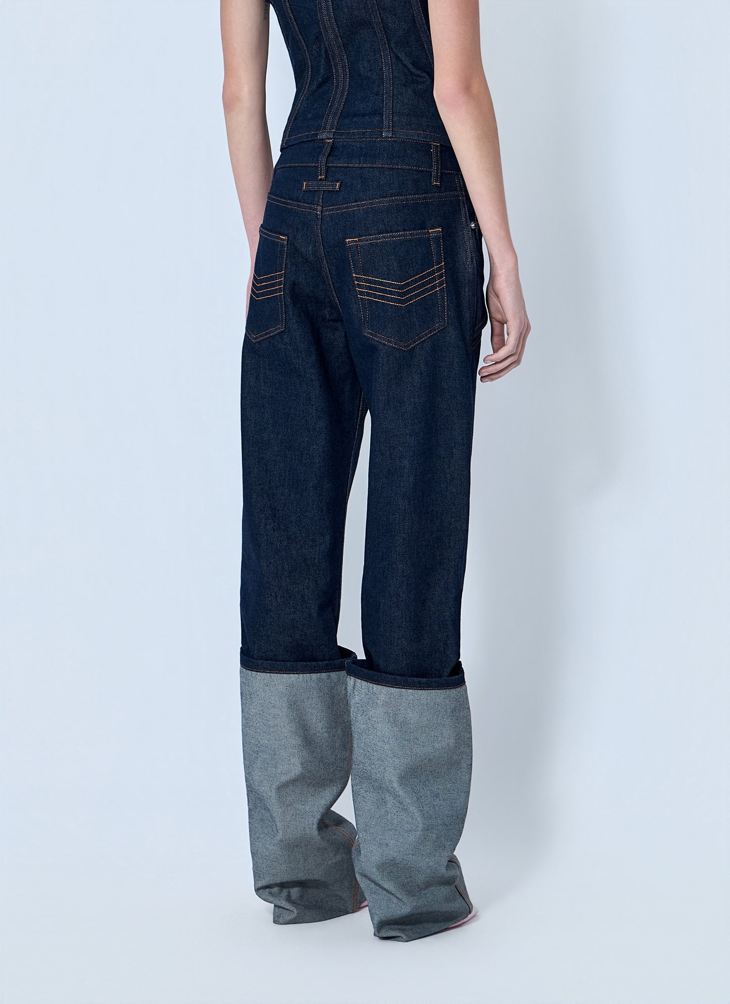 Jean Paul Gaultier Women Cut Out Wide Leg Jeans JEAN PAUL GAULTIER