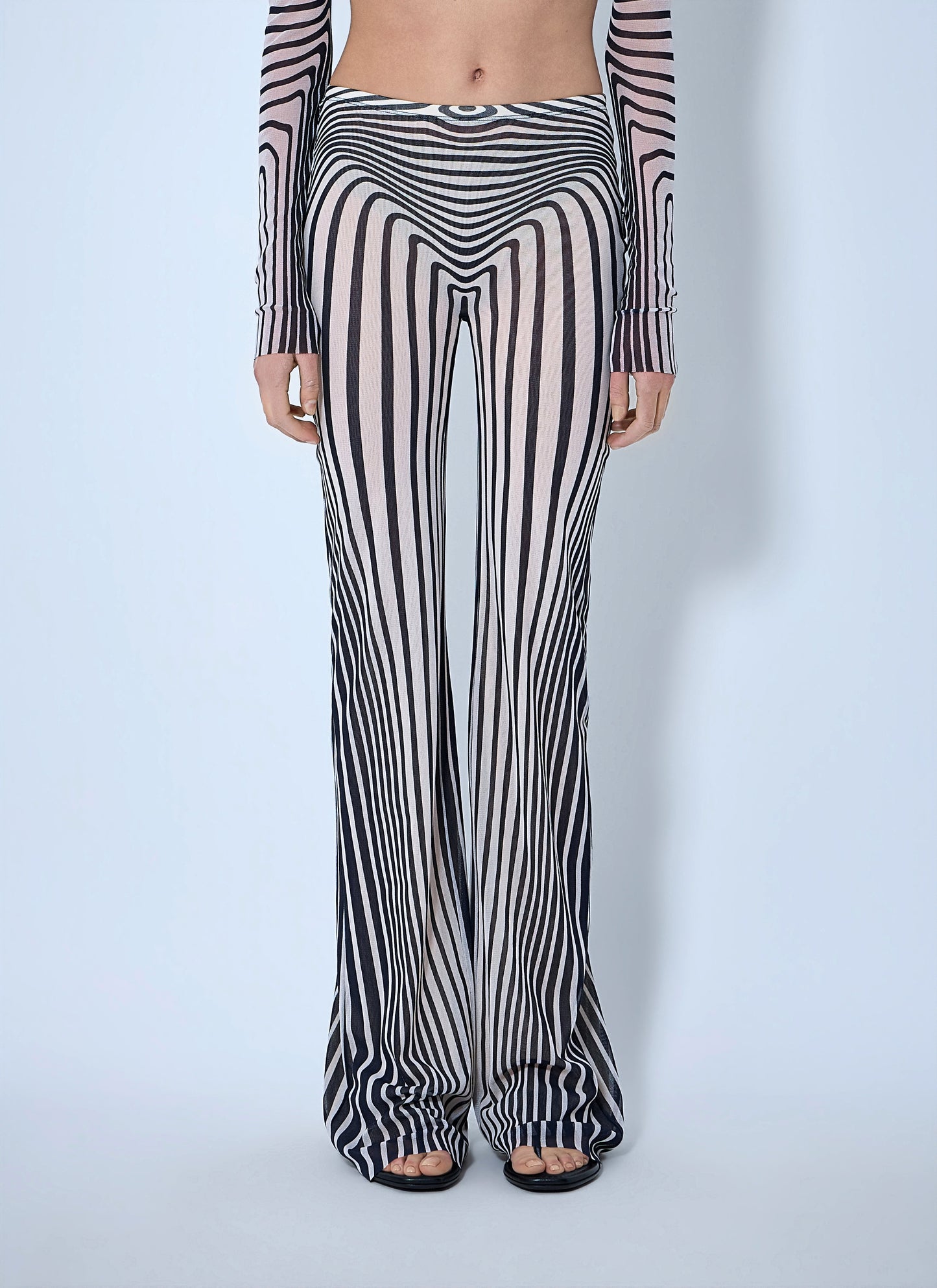 Jean Paul Gaultier Women Re-Edition Flare Trousers Morphing Stripes JEAN PAUL GAULTIER