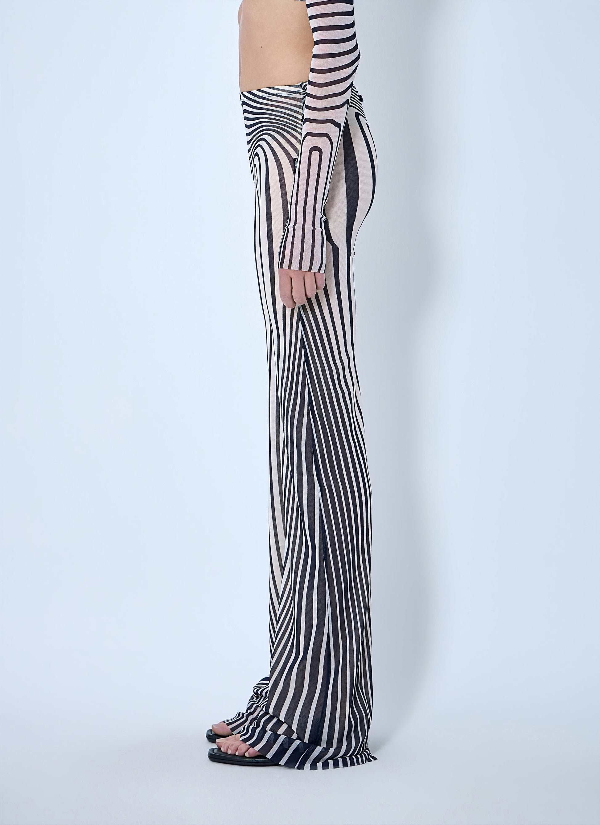 Jean Paul Gaultier Women Re-Edition Flare Trousers Morphing Stripes JEAN PAUL GAULTIER