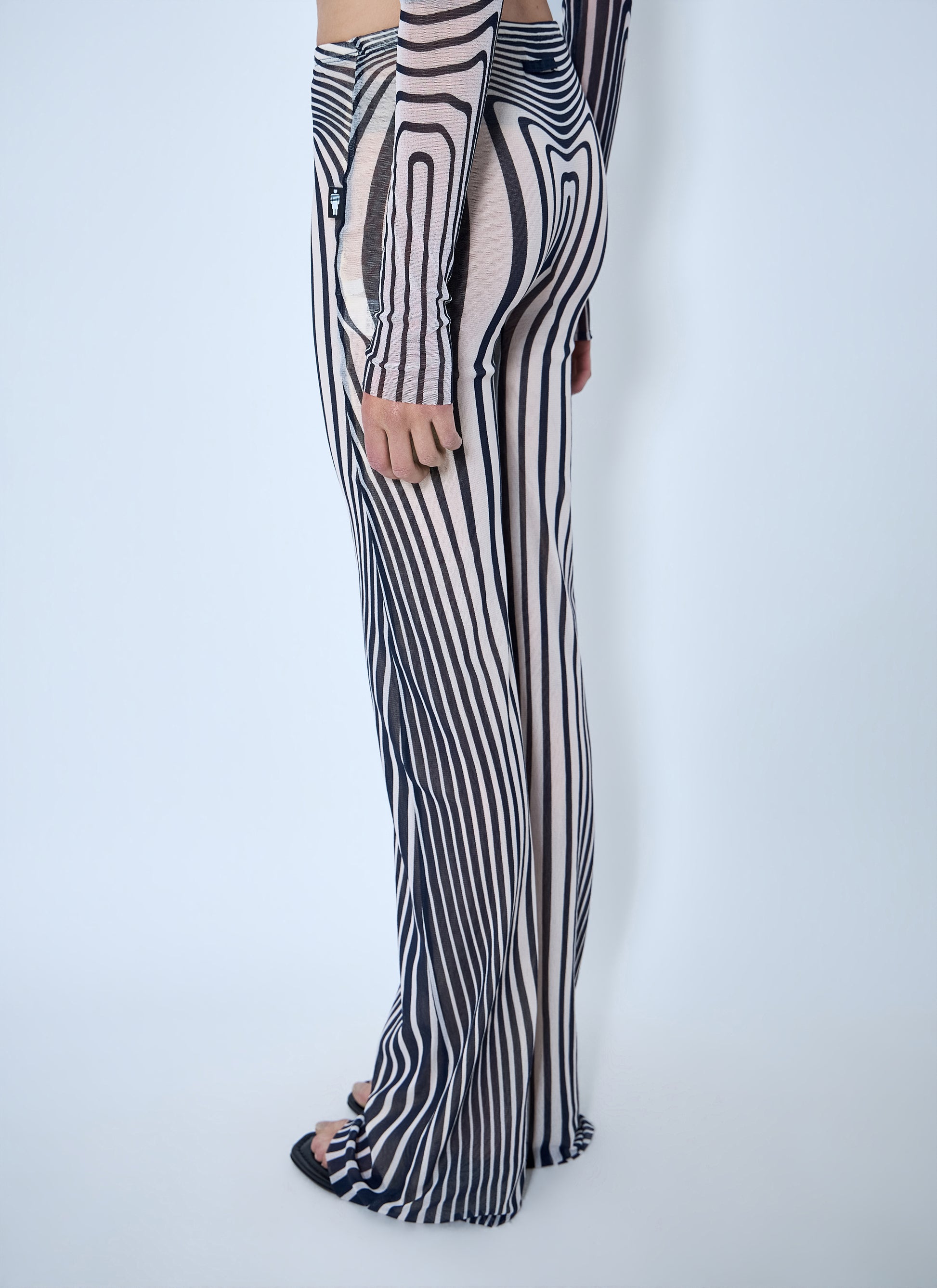 Jean Paul Gaultier Women Re-Edition Flare Trousers Morphing Stripes JEAN PAUL GAULTIER