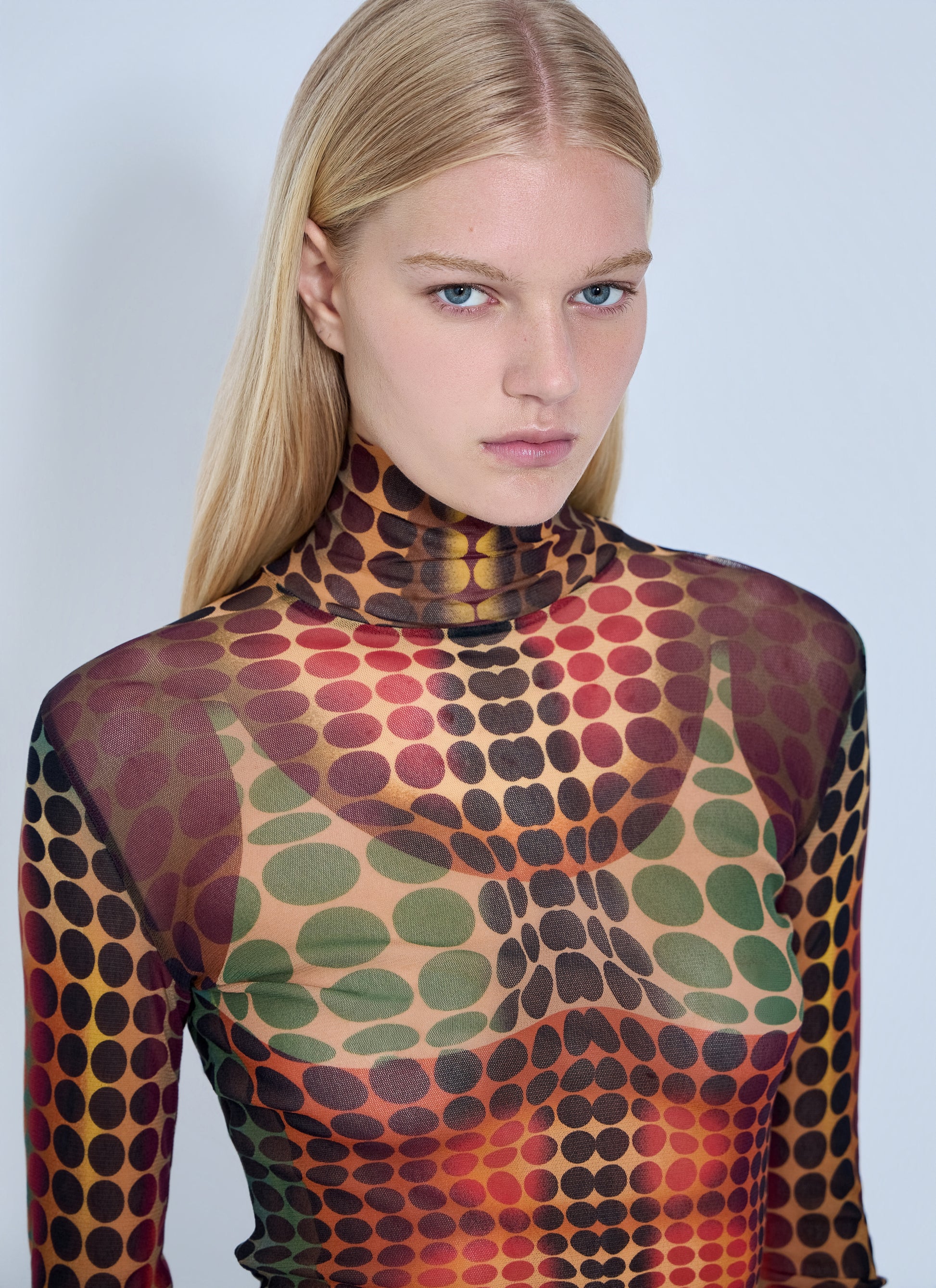 Jean Paul Gaultier Women Re-Edition The Brown Dots Mesh Top JEAN PAUL GAULTIER
