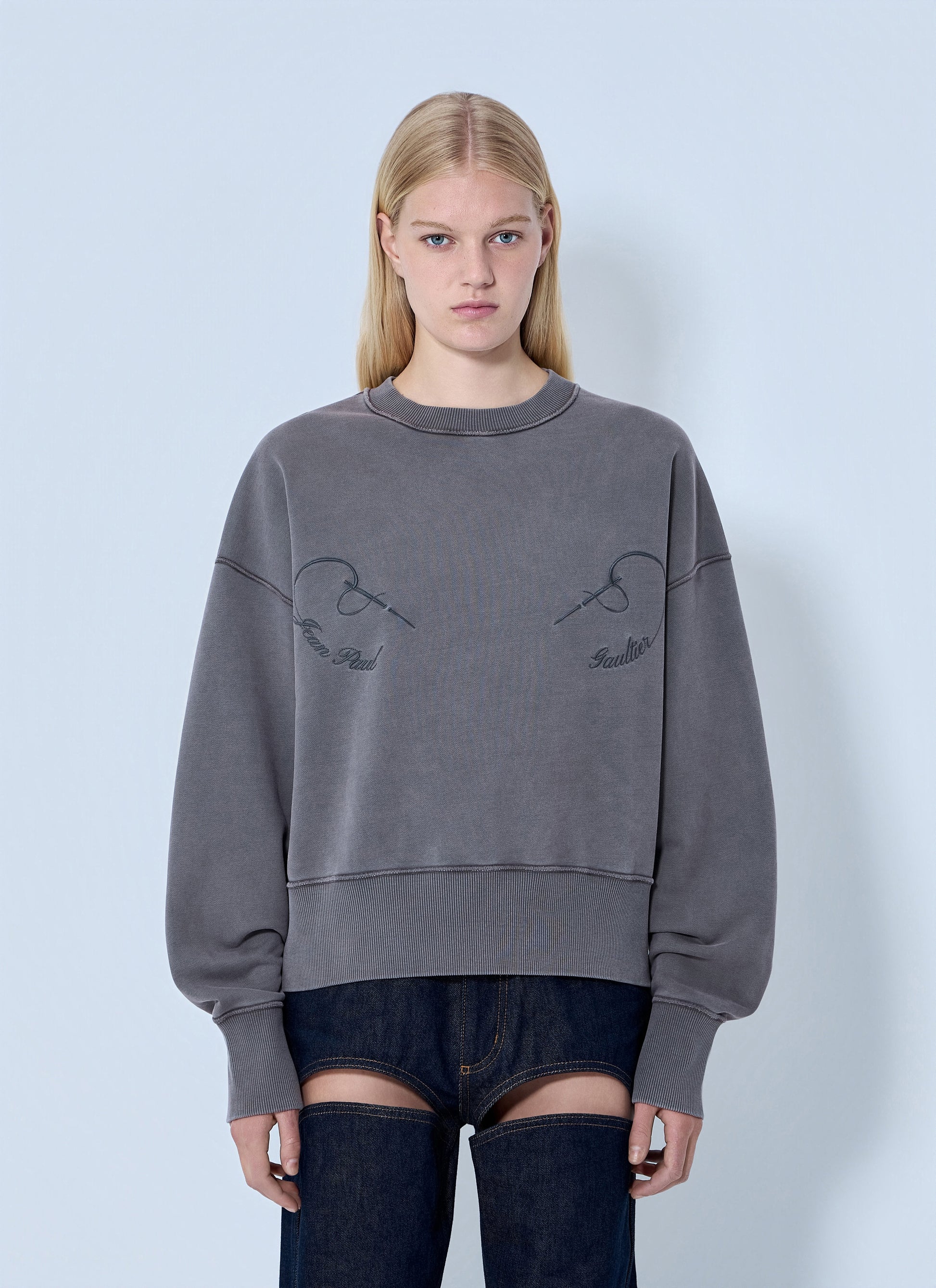 Jean Paul Gaultier Women Fleece Embroidered Sweatshirt JEAN PAUL GAULTIER