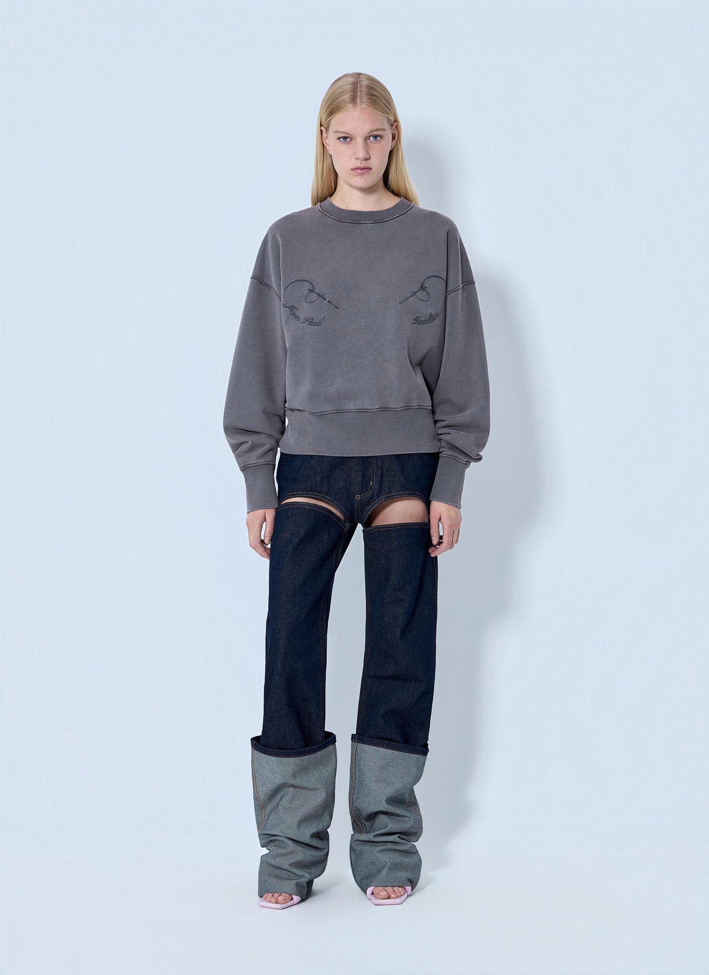 Jean Paul Gaultier Women Fleece Embroidered Sweatshirt JEAN PAUL GAULTIER