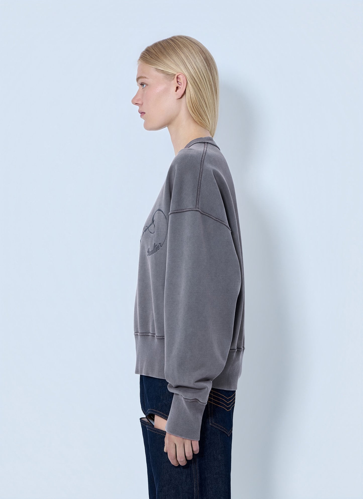 Jean Paul Gaultier Women Fleece Embroidered Sweatshirt JEAN PAUL GAULTIER