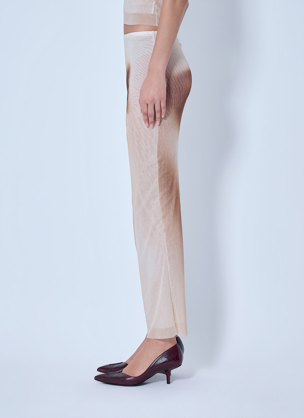 Jean Paul Gaultier Women Mesh Printed Face Long Skirt JEAN PAUL GAULTIER