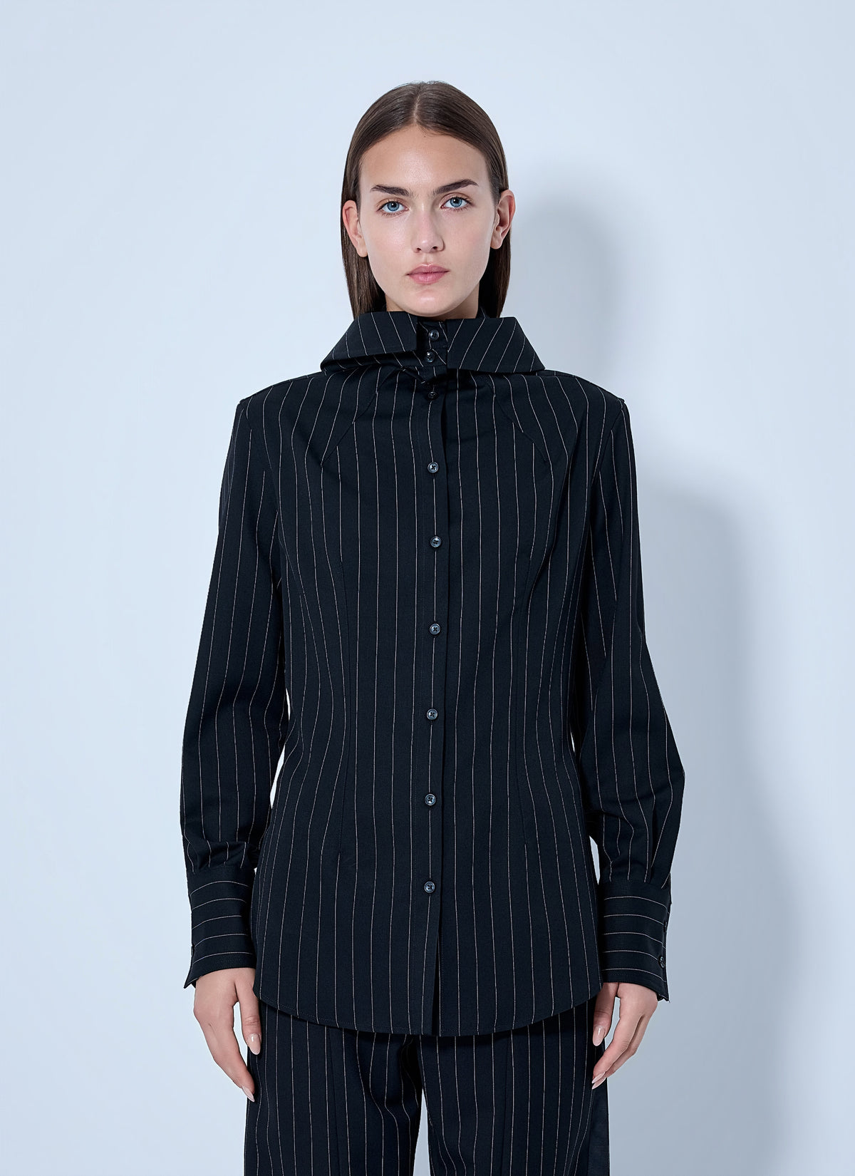 Jean Paul Gaultier Women Hooded Striped Shirt JEAN PAUL GAULTIER