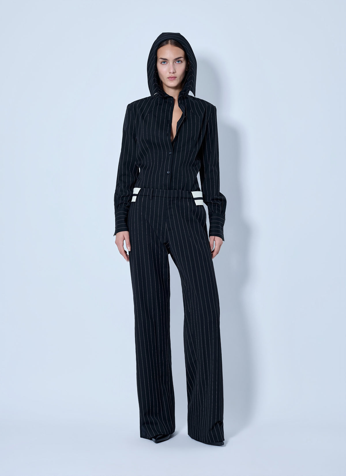 Jean Paul Gaultier Women Hooded Striped Shirt JEAN PAUL GAULTIER