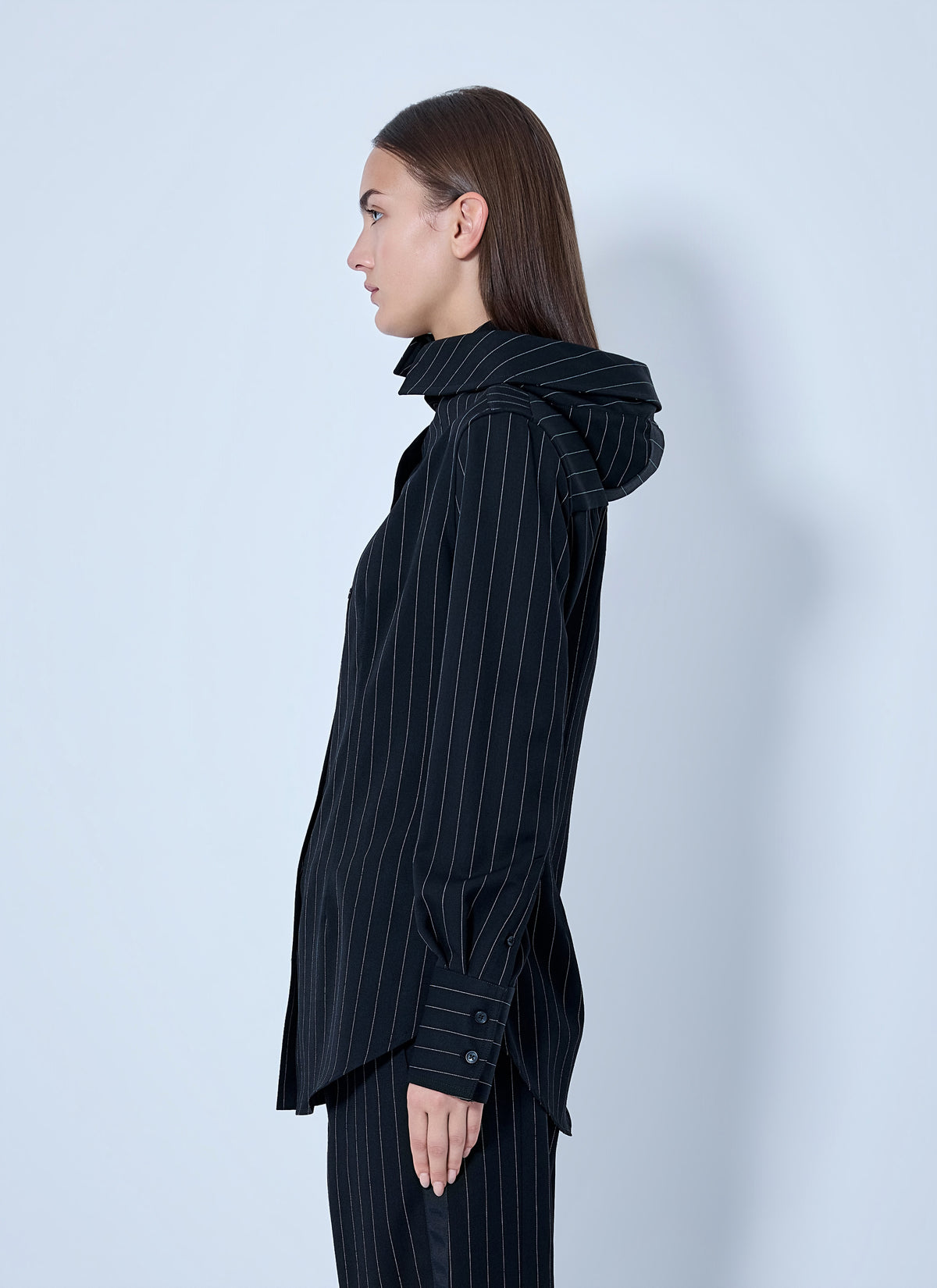 Jean Paul Gaultier Women Hooded Striped Shirt JEAN PAUL GAULTIER