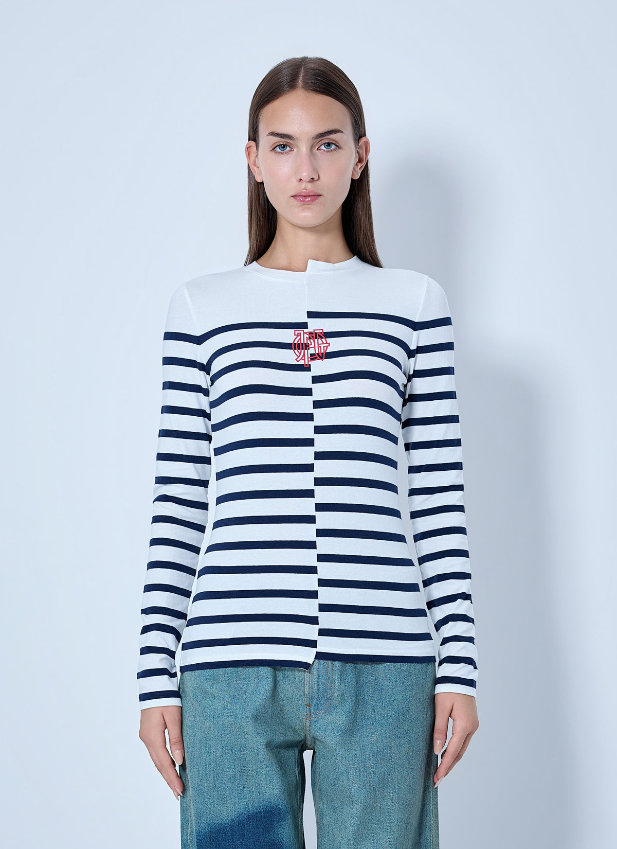 Jean Paul Gaultier Women Striped Crewneck Long-Sleeve Top JEAN PAUL GAULTIER