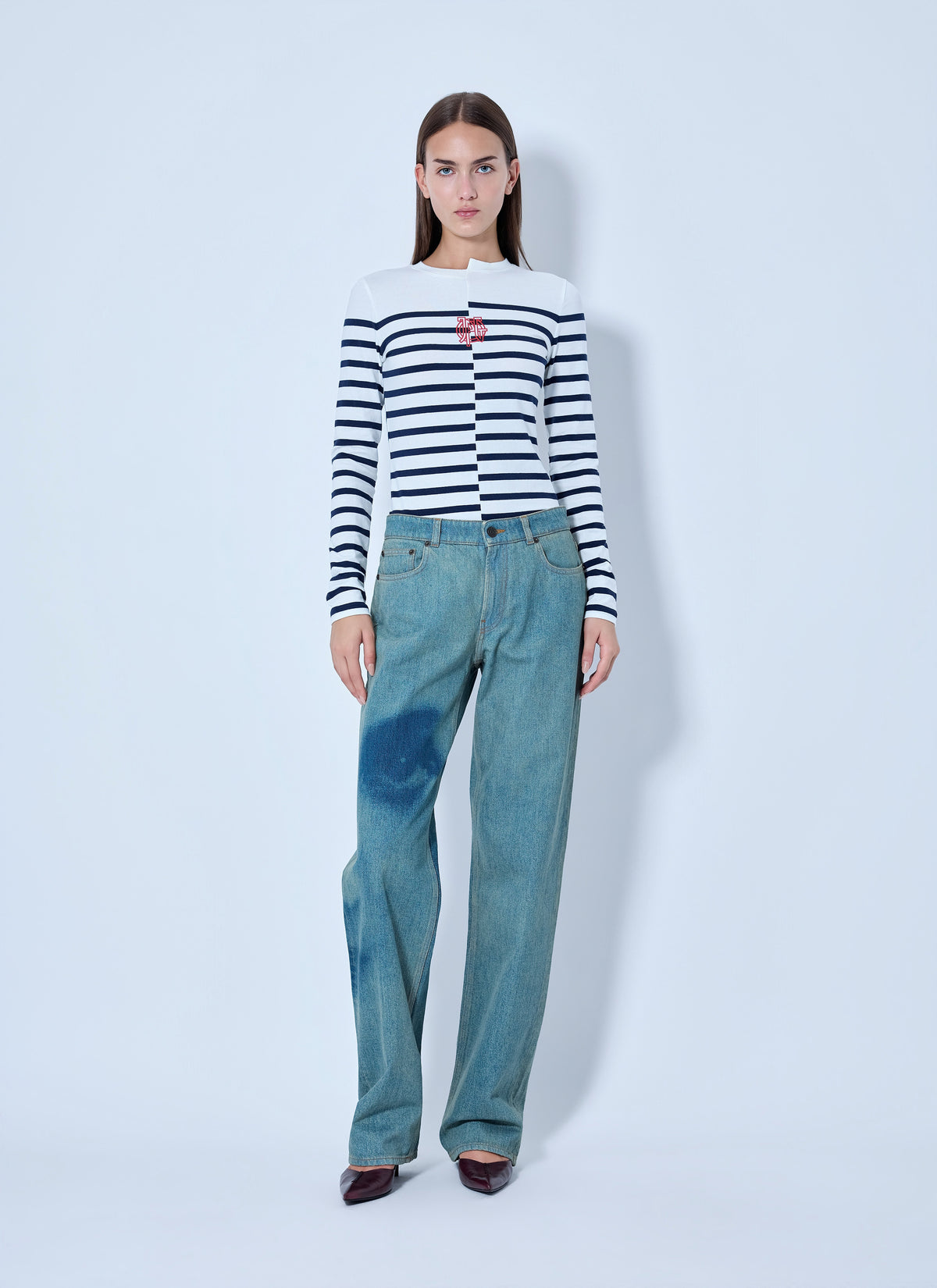 Jean Paul Gaultier Women Striped Crewneck Long-Sleeve Top JEAN PAUL GAULTIER