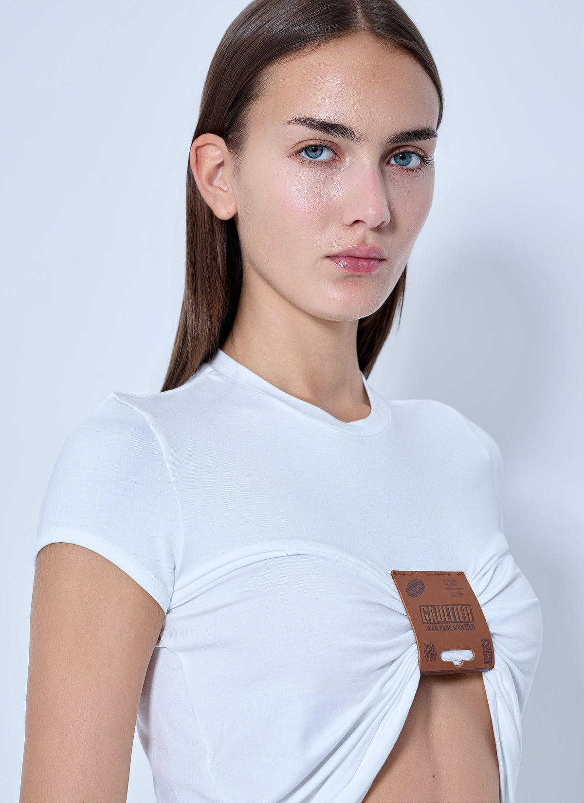 Jean Paul Gaultier Women Stretch Viscose Jersey Baby T-Shirt JEAN PAUL GAULTIER