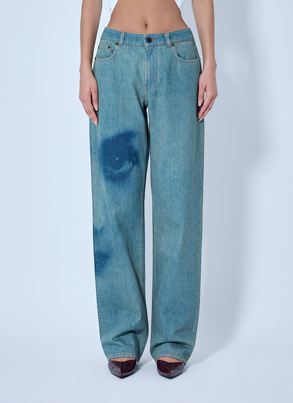 Jean Paul Gaultier Women Wide-Leg Denim Trousers JEAN PAUL GAULTIER