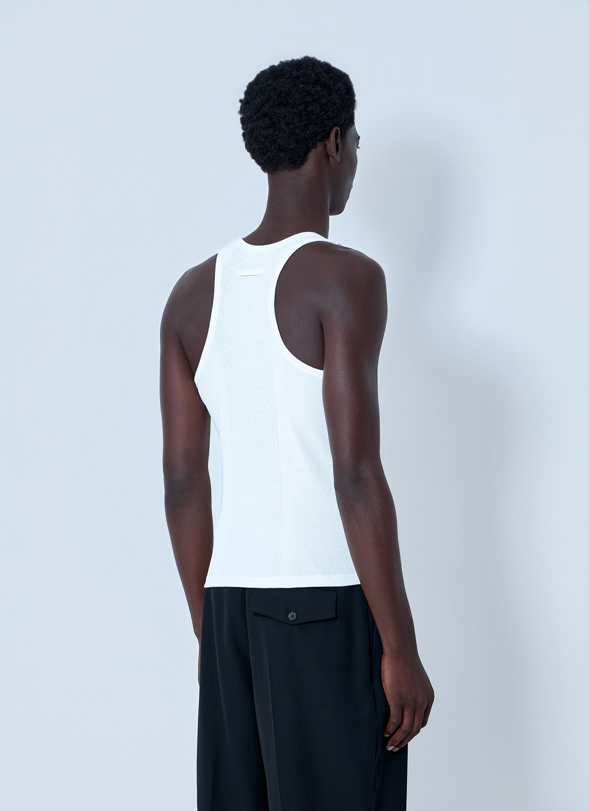 Jean Paul Gaultier Women Ribbed Tank Top With Metallic Hardware JEAN PAUL GAULTIER