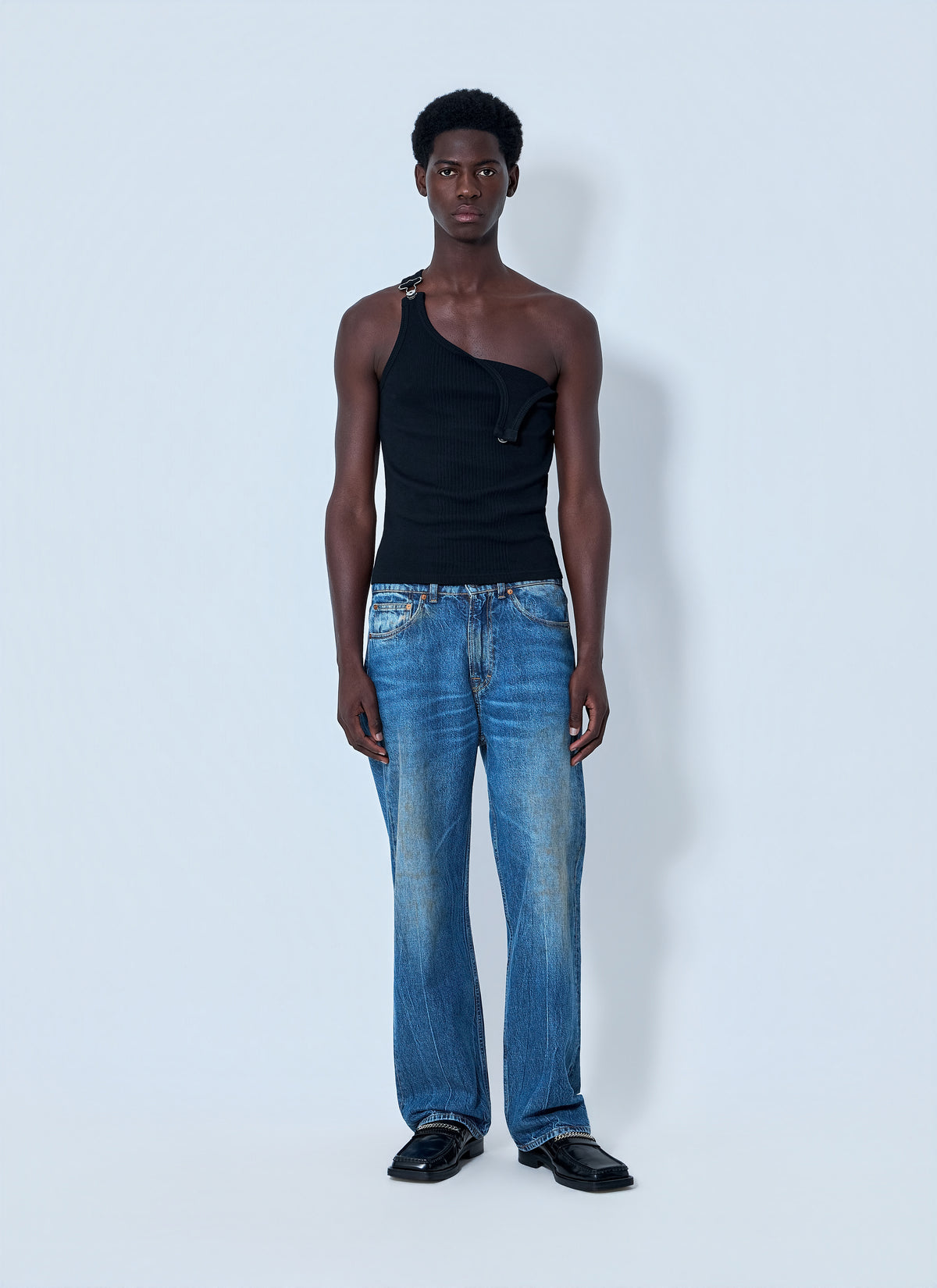 Jean Paul Gaultier Women Ribbed Tank Top With Metal Hardware JEAN PAUL GAULTIER