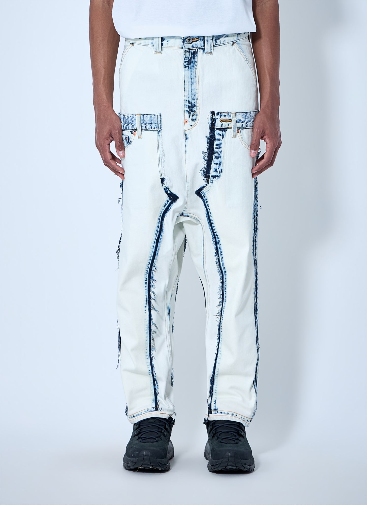 Junya Watanabe Men Deconstructed Panelled Denim Trousers JUNYA WATANABE