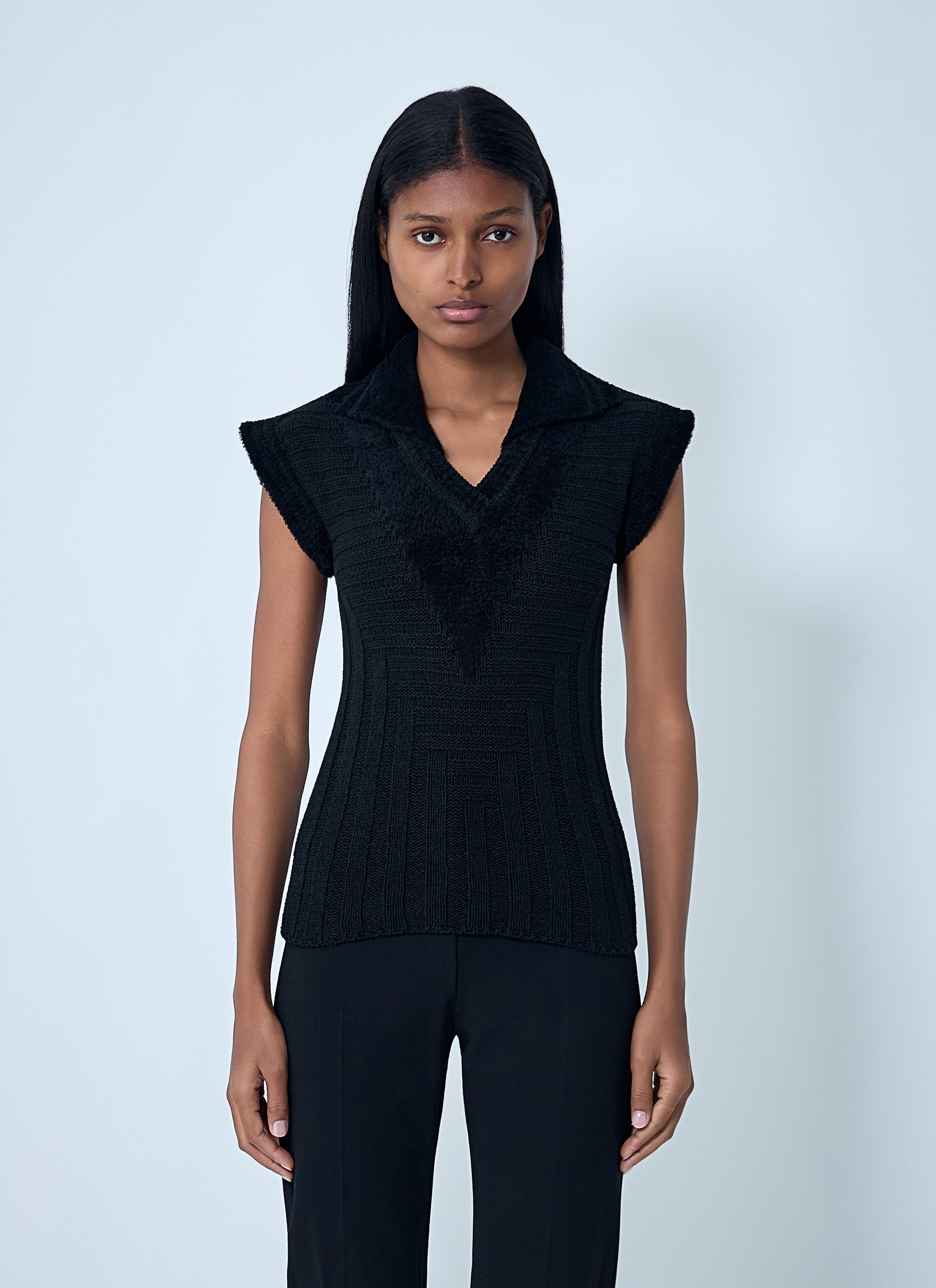 Kiko Kostadinov Women Quimby Knitted Polo Vest Kiko Kostadinov