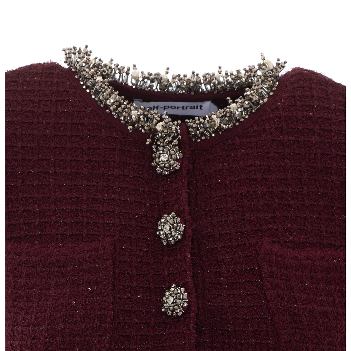 Self Portrait Women Knit Embellished Mini Dress SELF-PORTRAIT