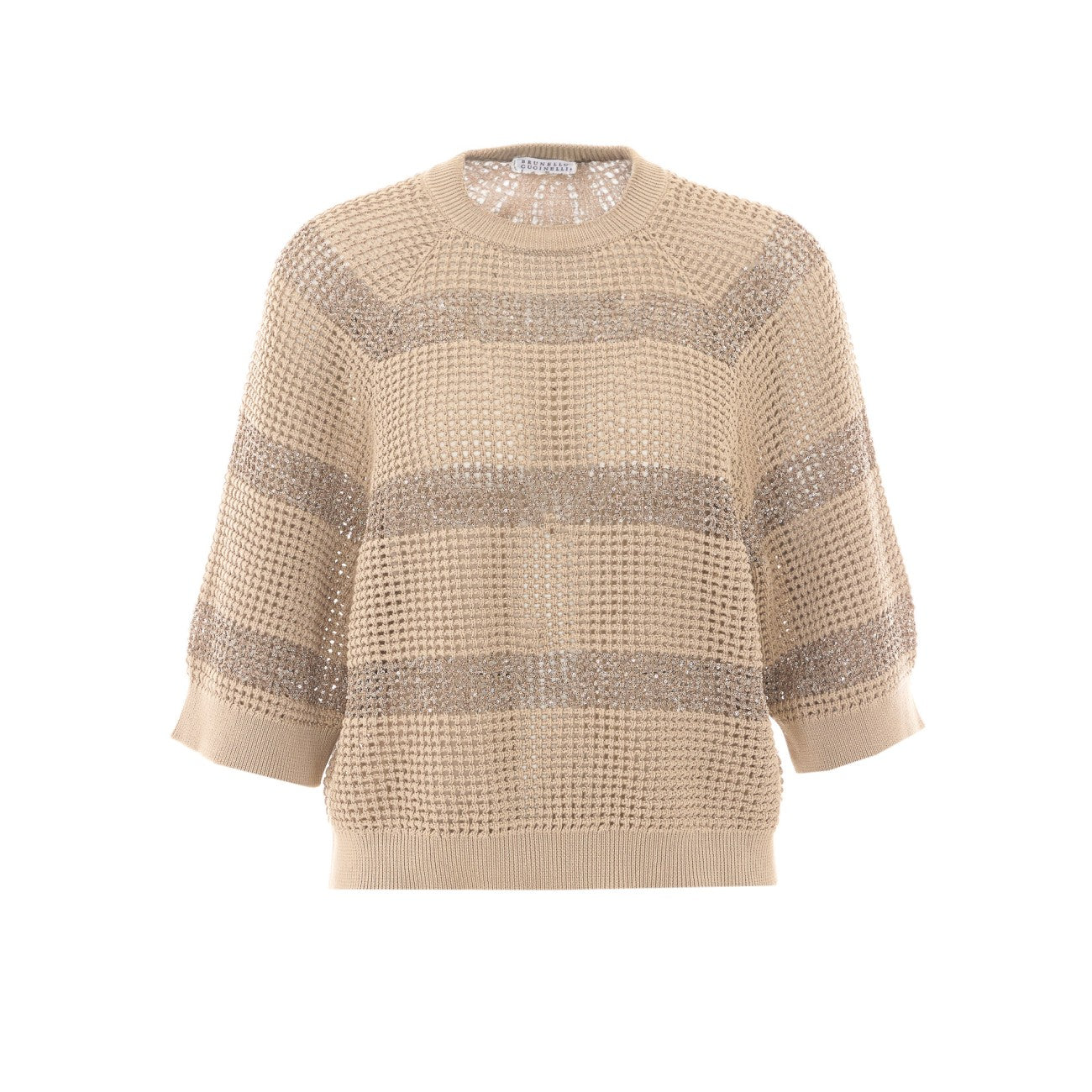 Brunello Cucinelli Women Knit Striped T-Shirt BRUNELLO CUCINELLI