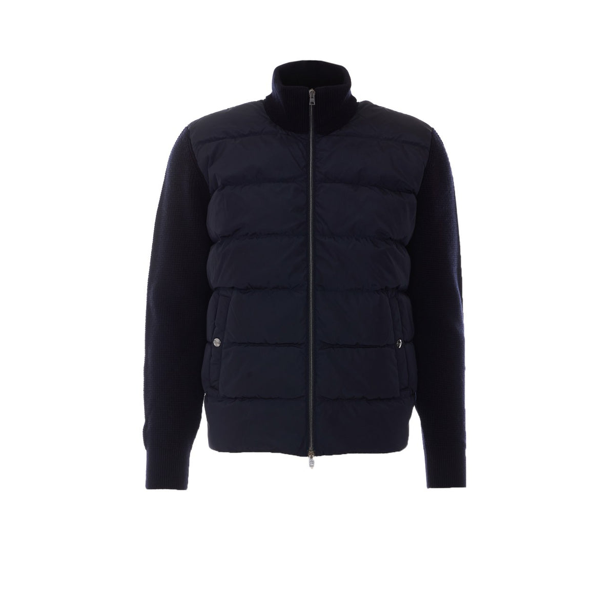 Herno Men Knitted And Nylon Hybrid Cardigan HERNO