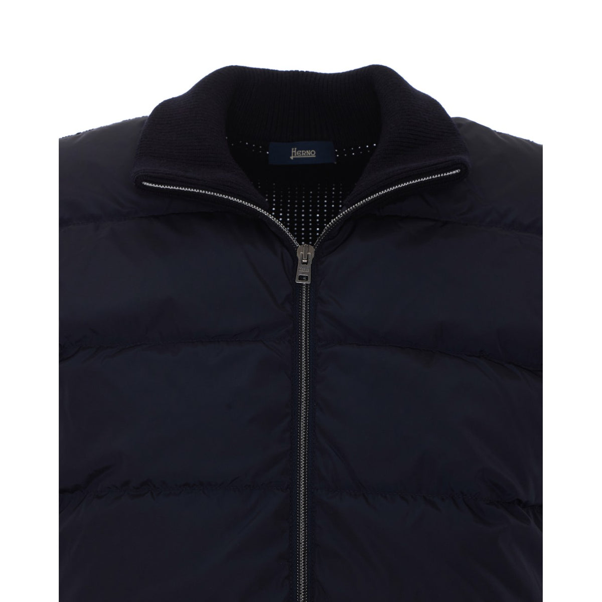 Herno Men Knitted And Nylon Hybrid Cardigan HERNO