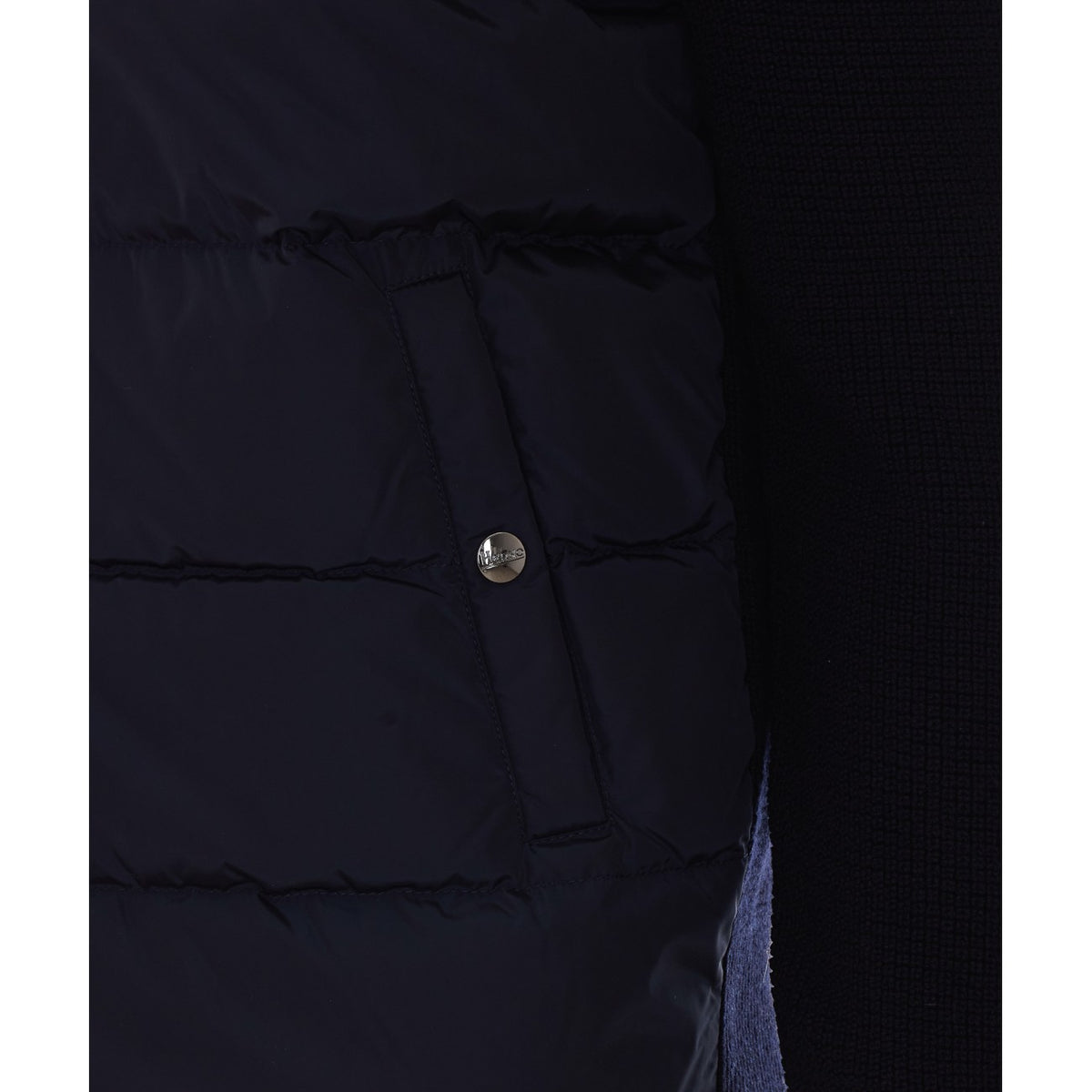 Herno Men Knitted And Nylon Hybrid Cardigan HERNO