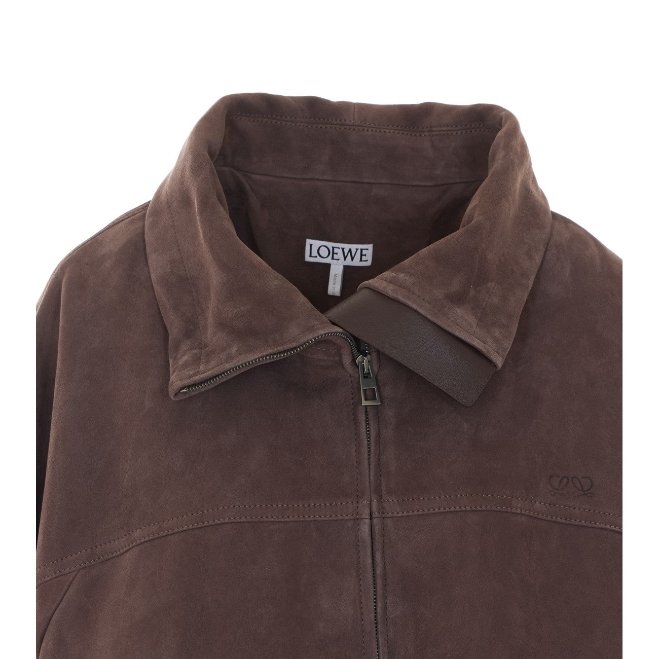Loewe Women L Loewe Logo Suede Goatskin Jacket LOEWE