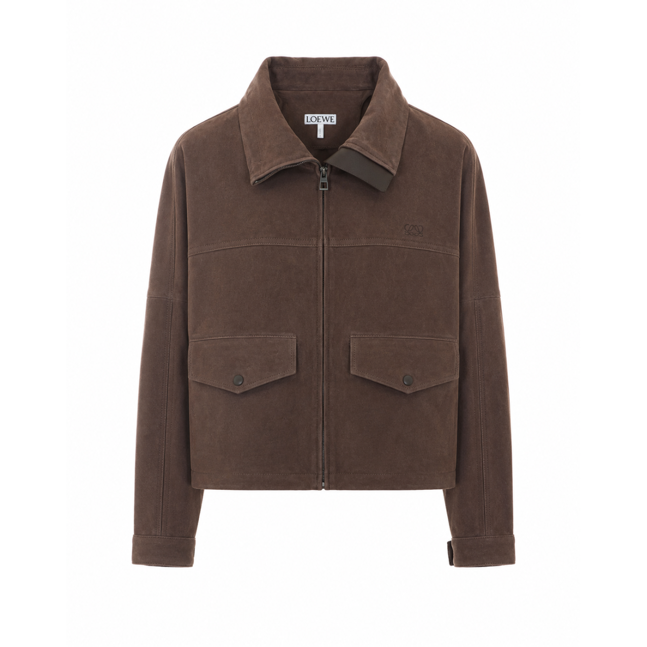 Loewe Women L Loewe Logo Suede Goatskin Jacket LOEWE