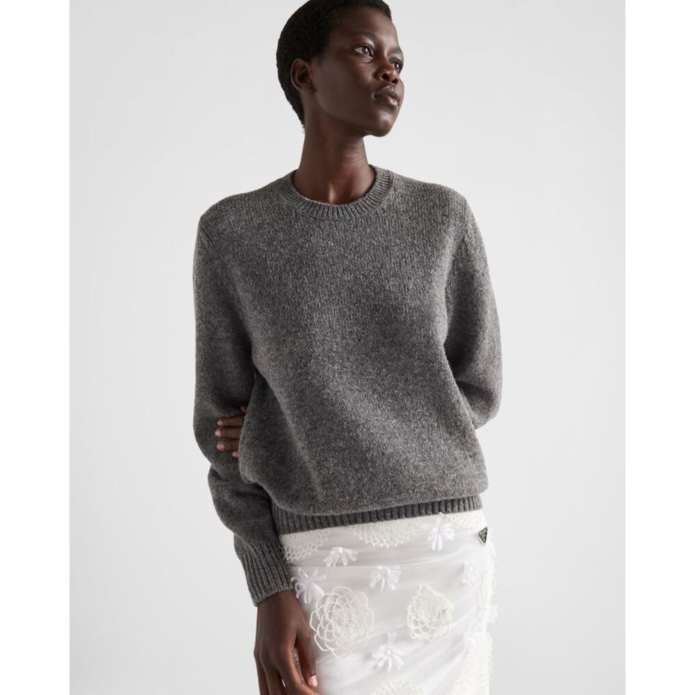 Prada Men Wool And Cashmere Crew-Neck Sweater PRADA