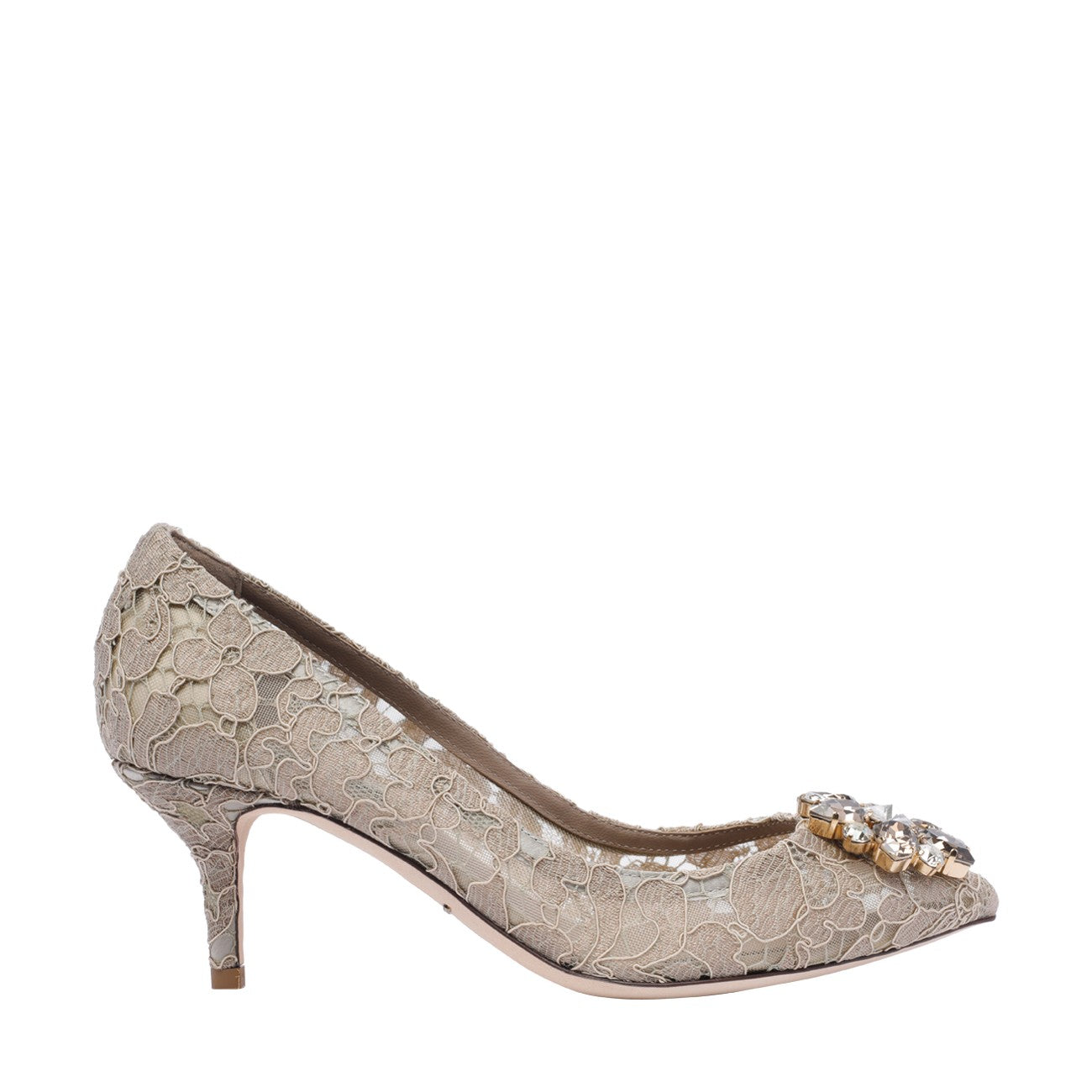 Dolce&Gabbana Women Lace Rainbow Pumps With Broche DOLCE & GABBANA