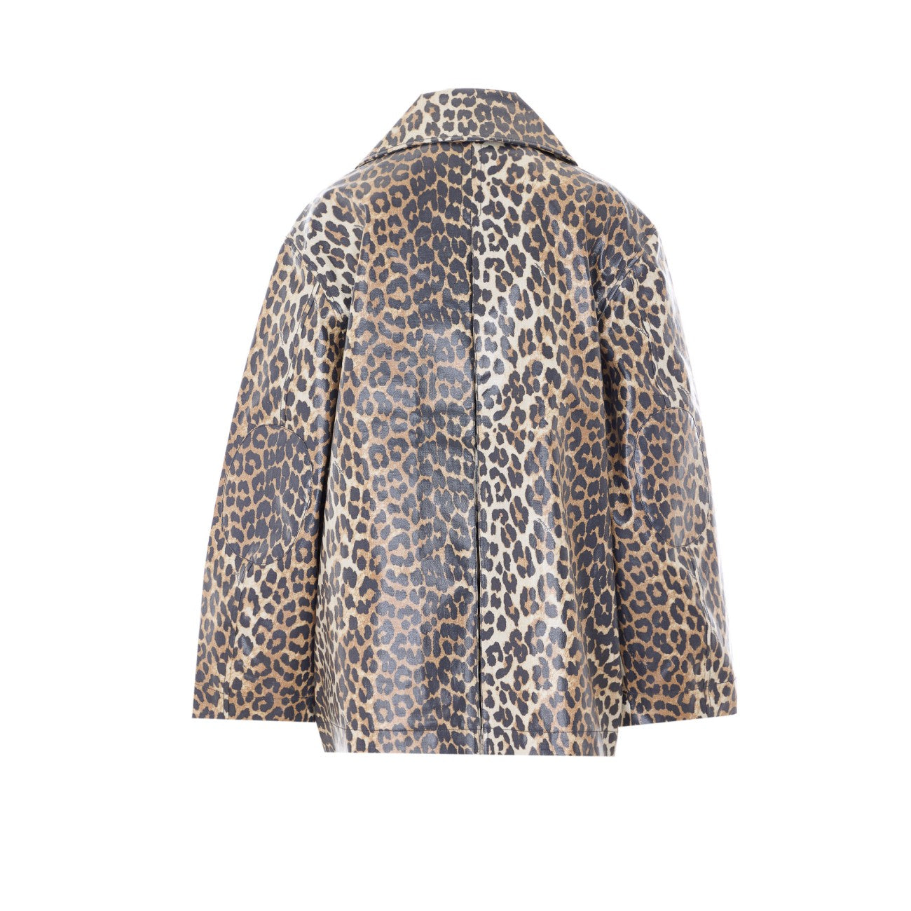 Ganni Women Laminated Leopard Jacket GANNI