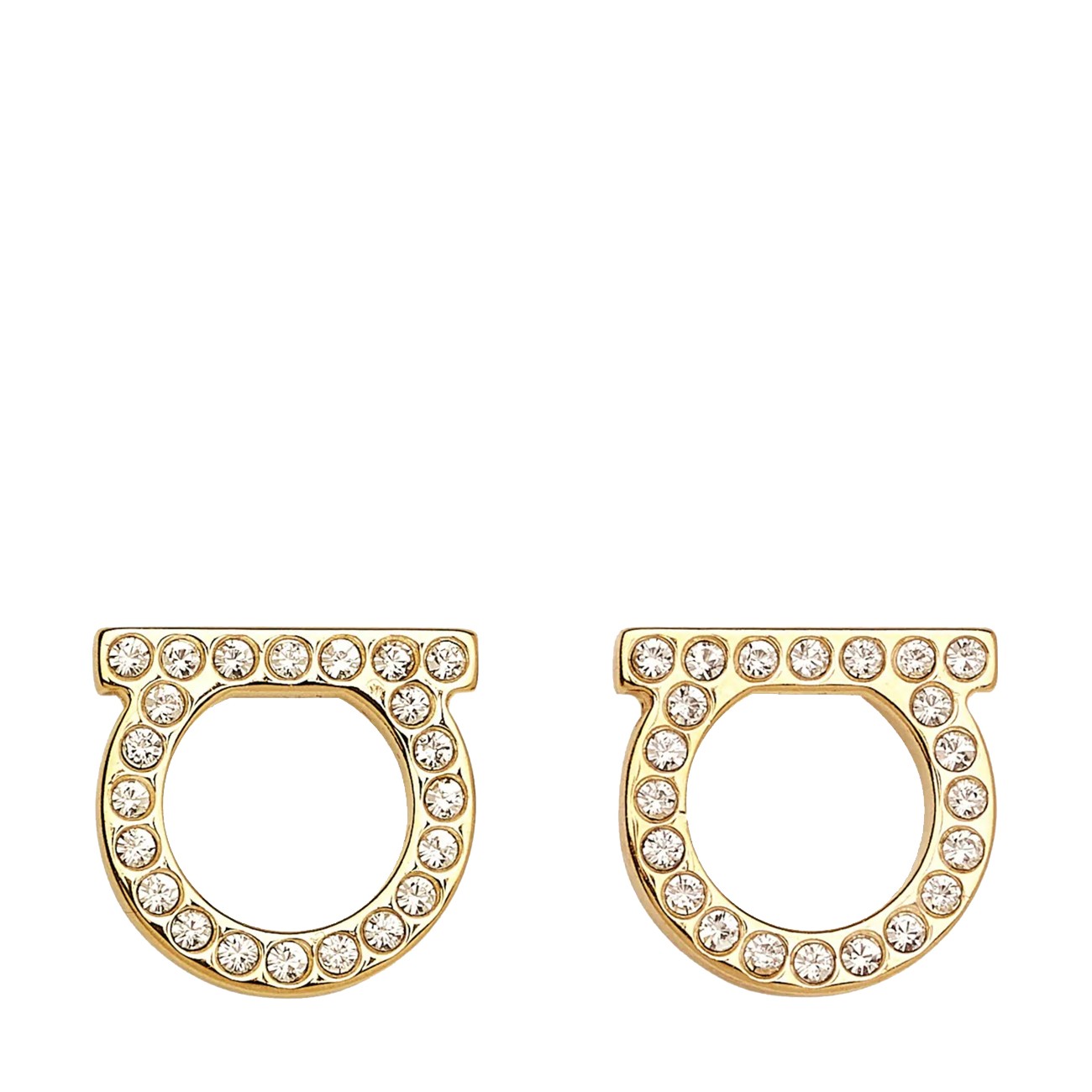 Ferragamo Women Large Crystals Gancini Earrings FERRAGAMO