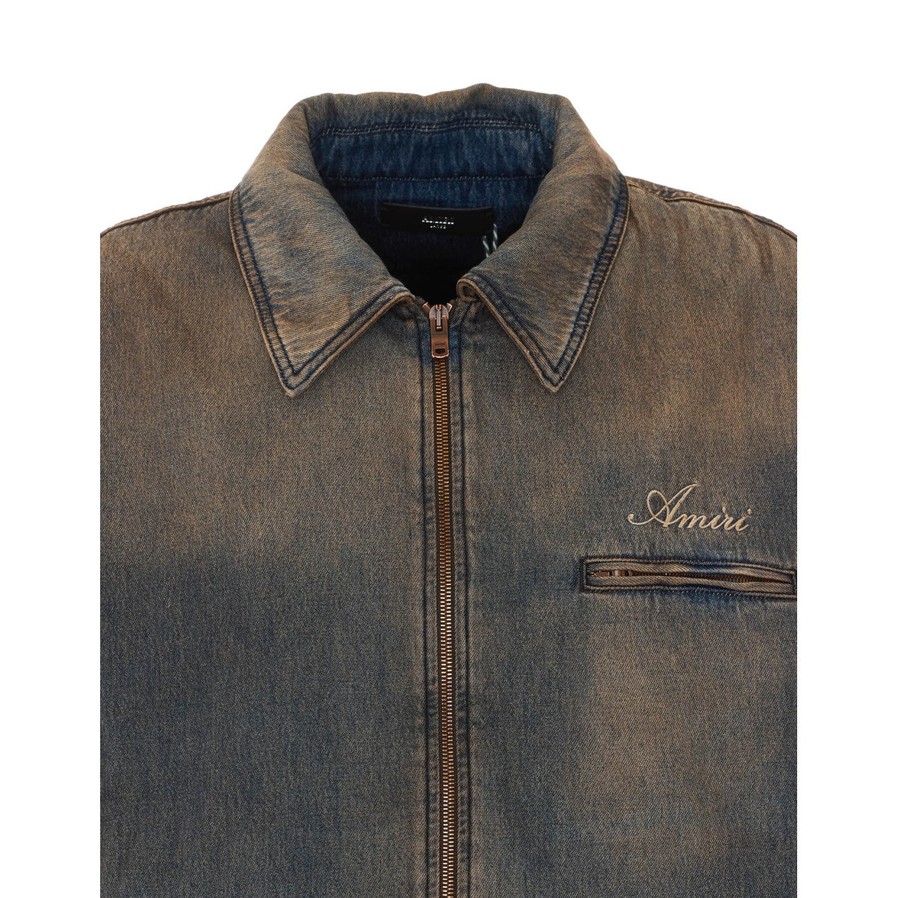 Amiri Men Lea Bones Denim Jacket AMIRI