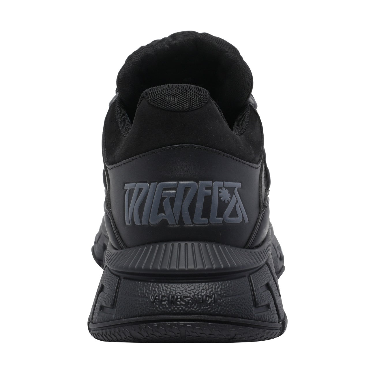 Versace Men Leather And Jacquard Trigreca Sneakers VERSACE