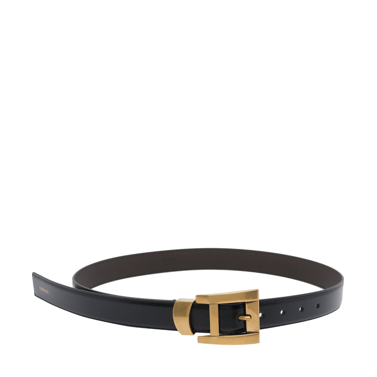 Versace Women Leather Belt With Versace Logo VERSACE