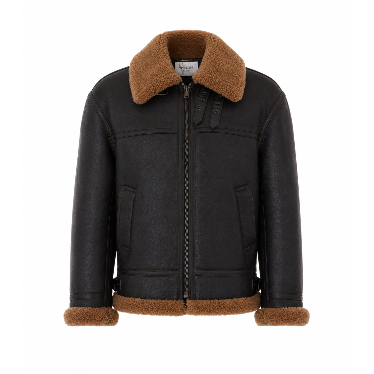 Saint Laurent Men Leather Biker Jacket SAINT LAURENT