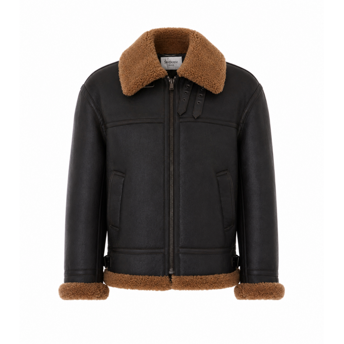 Saint Laurent Men Leather Biker Jacket SAINT LAURENT
