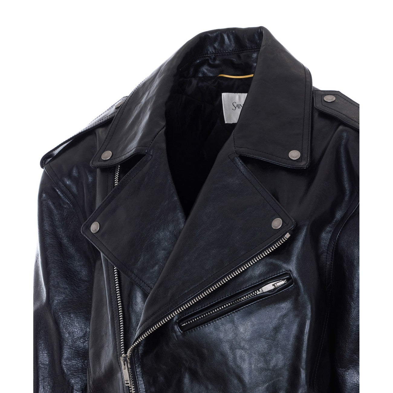 Saint Laurent Women Leather Biker Jacket SAINT LAURENT