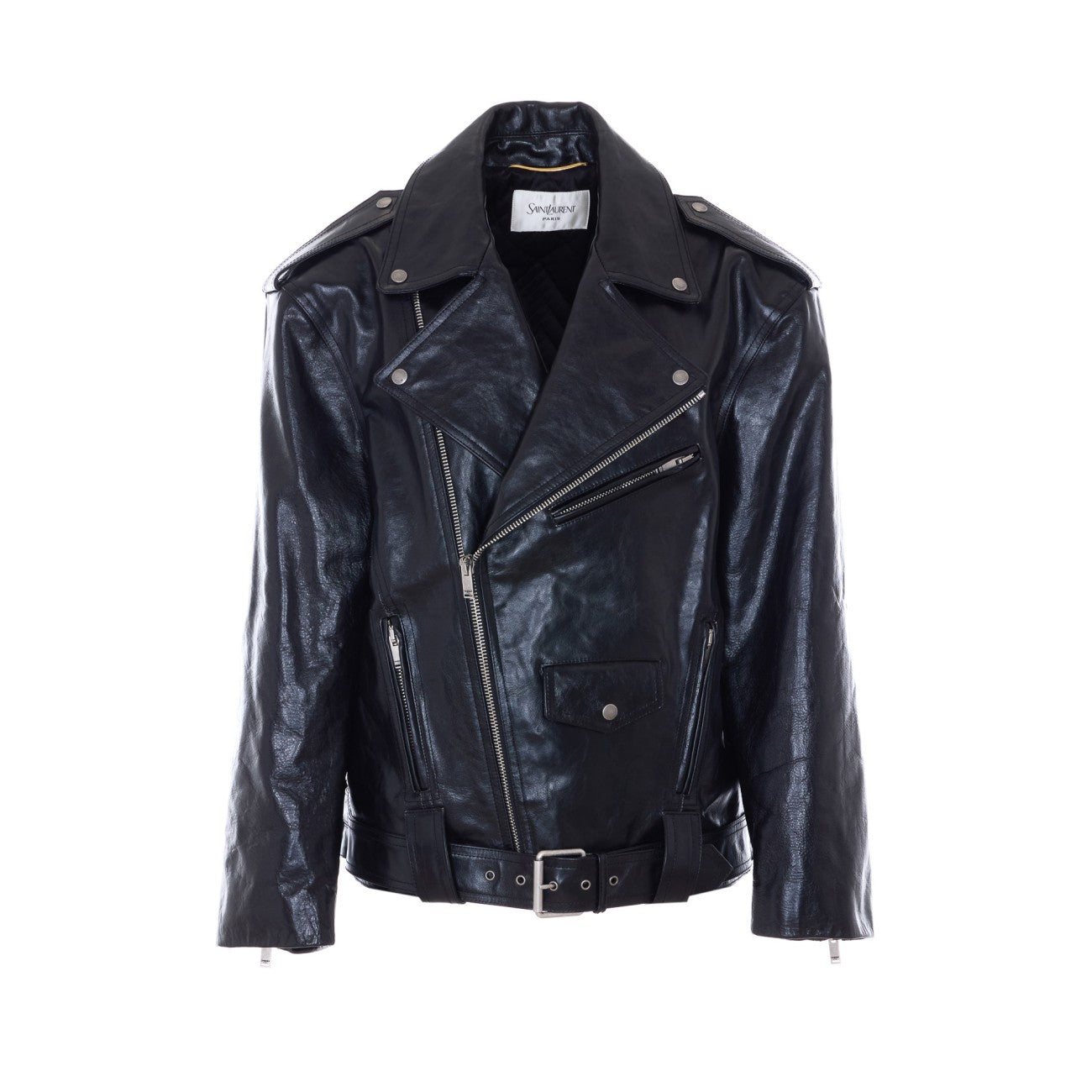Saint Laurent Women Leather Biker Jacket SAINT LAURENT