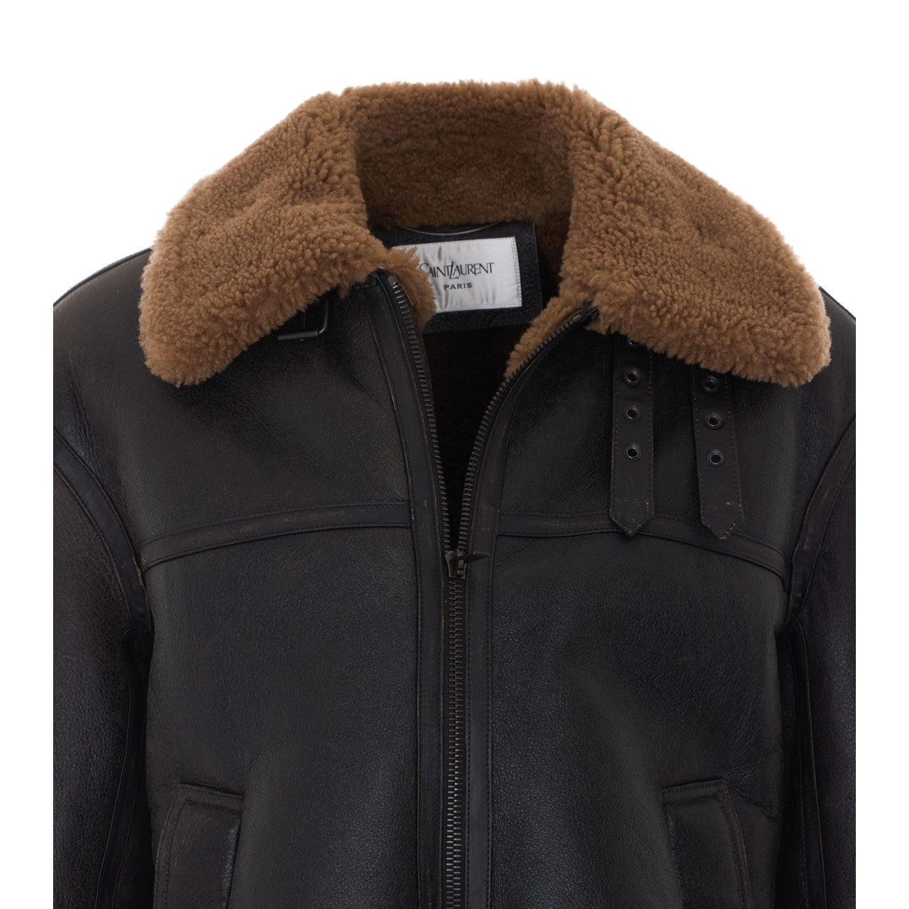 Saint Laurent Men Leather Biker Jacket SAINT LAURENT