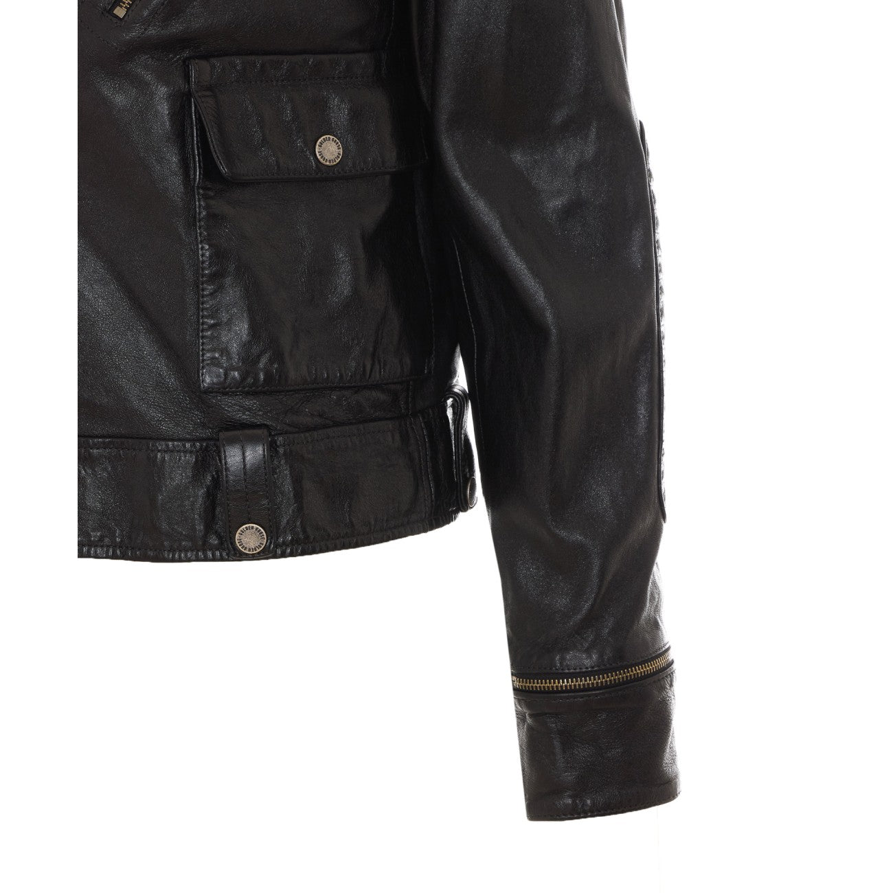 Golden Goose Men Leather Biker Jacket GOLDEN GOOSE