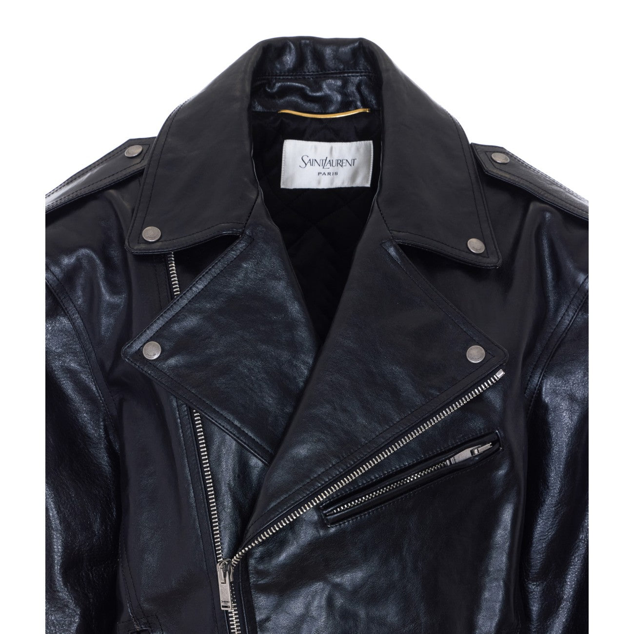Saint Laurent Women Leather Biker Jacket SAINT LAURENT