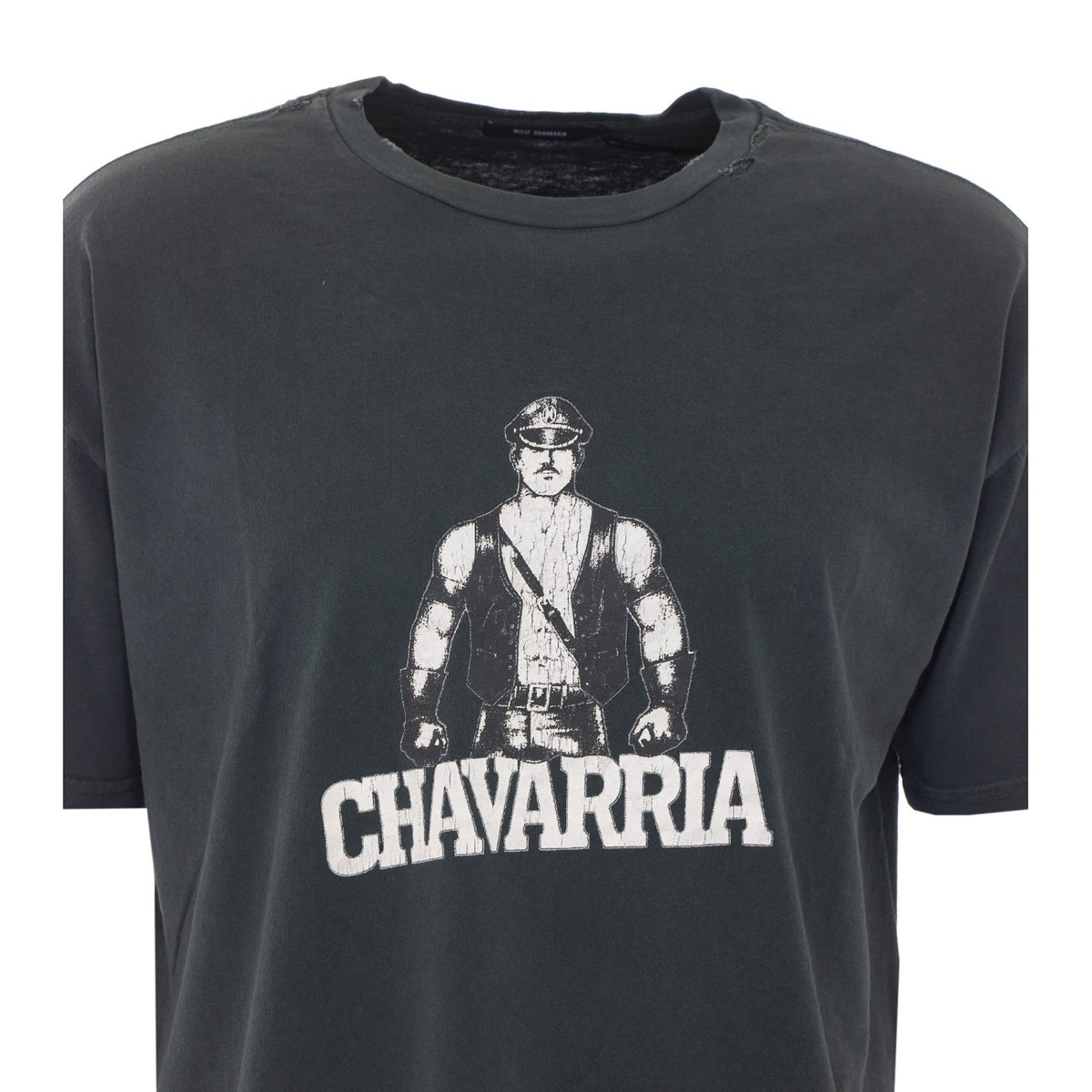 Willy Chavarria Men Leather Daddy Easy T-Shirt Willy Chavarria
