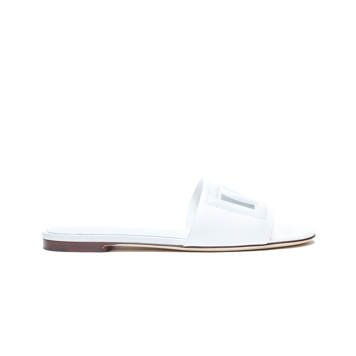 Dolce&Gabbana Women Leather Slide With Dg Logo DOLCE & GABBANA