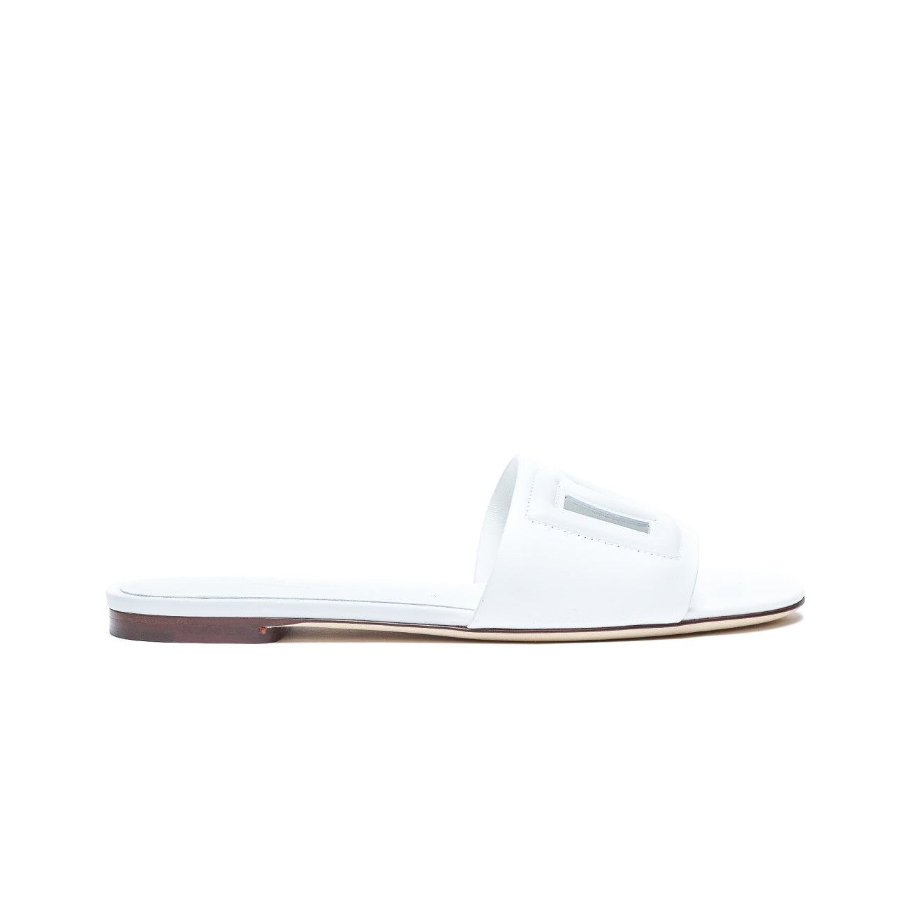 Dolce&Gabbana Women Leather Slide With Dg Logo DOLCE & GABBANA