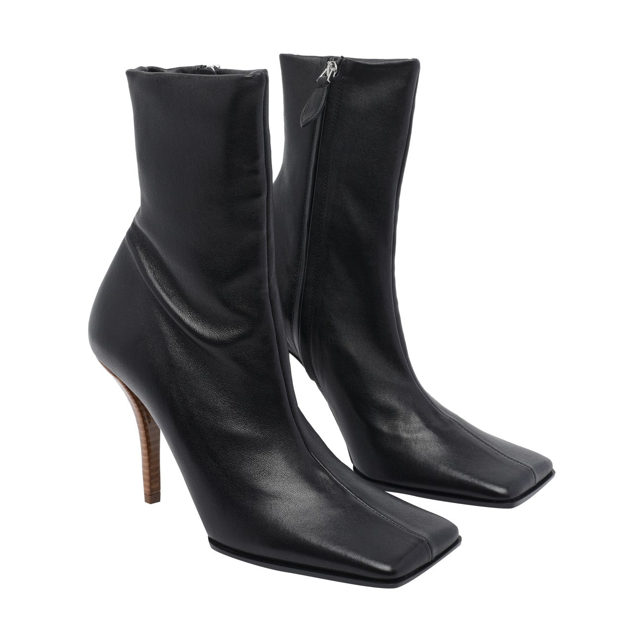 Alaia Women Leather Soft Squared Pump Boots ALAIA